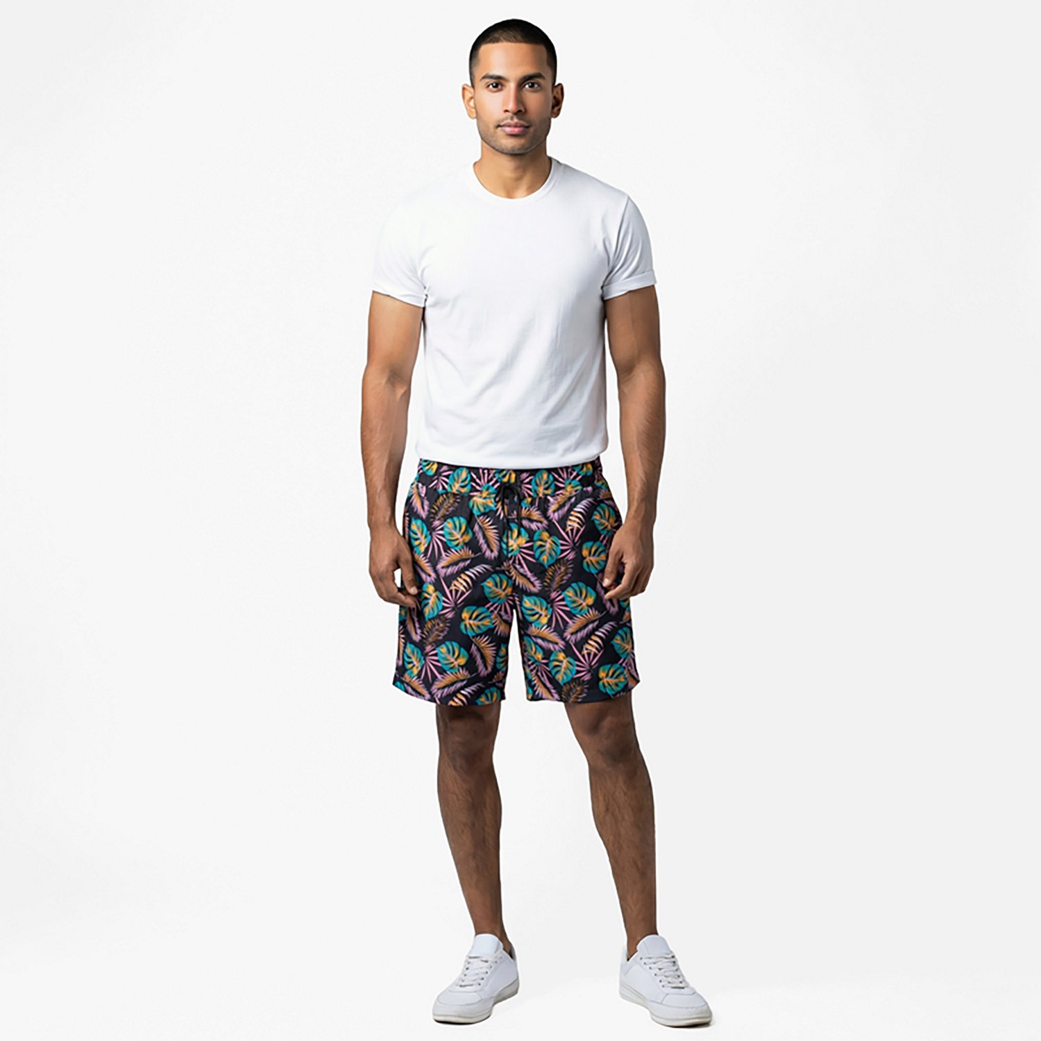 O'Rageous Men's Palm Floral Printed Volley Liner Shorts 5 in.