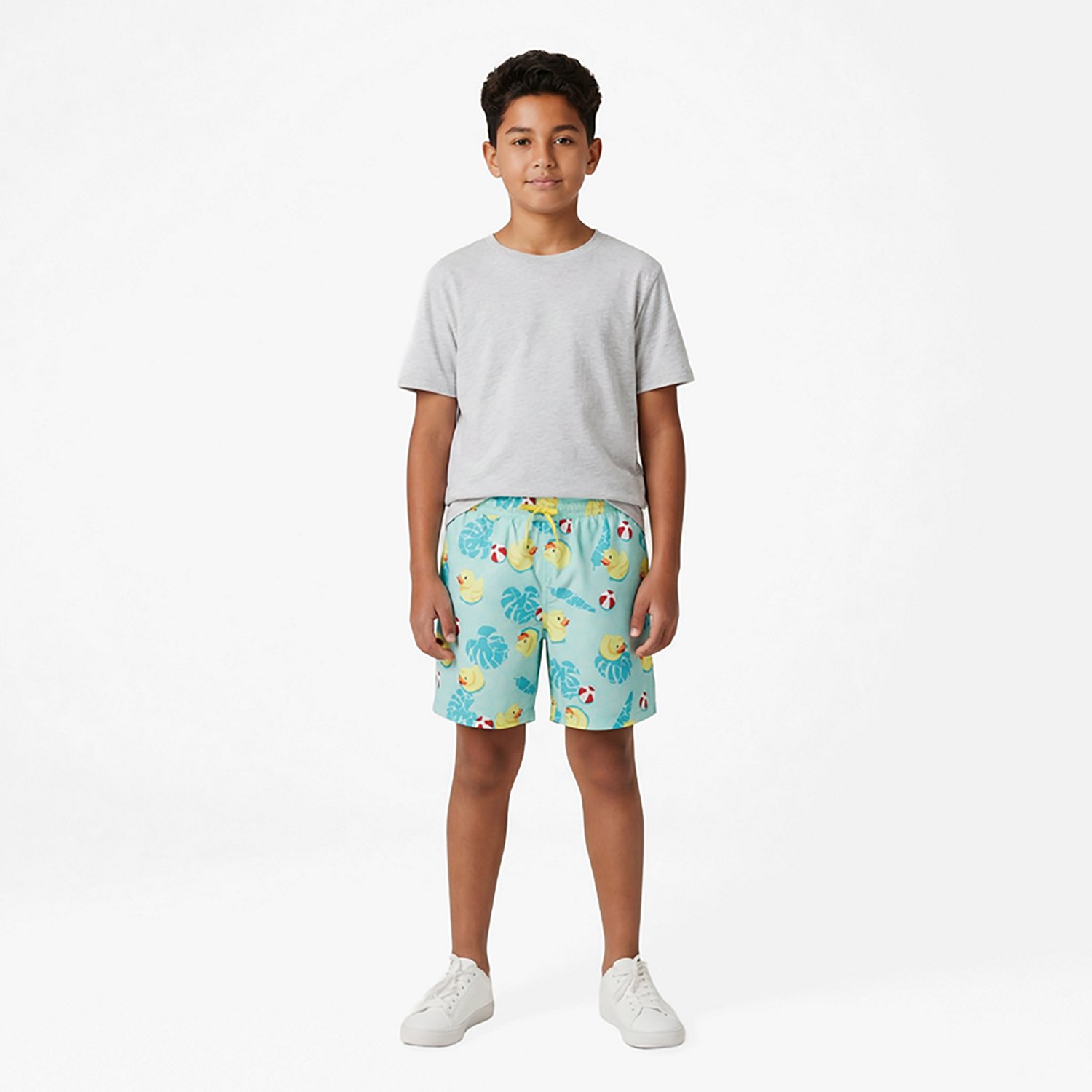 O'Rageous Boys' Duck Printed Volley Swim Shorts