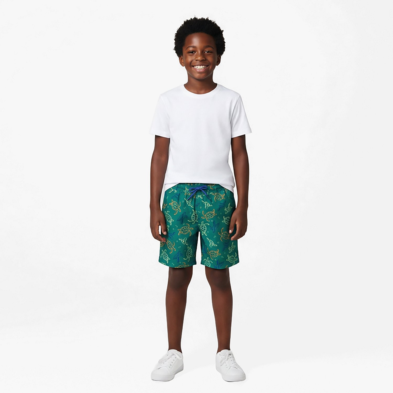 O'Rageous Boys' Turtle Printed Volley Lined Swim Shorts