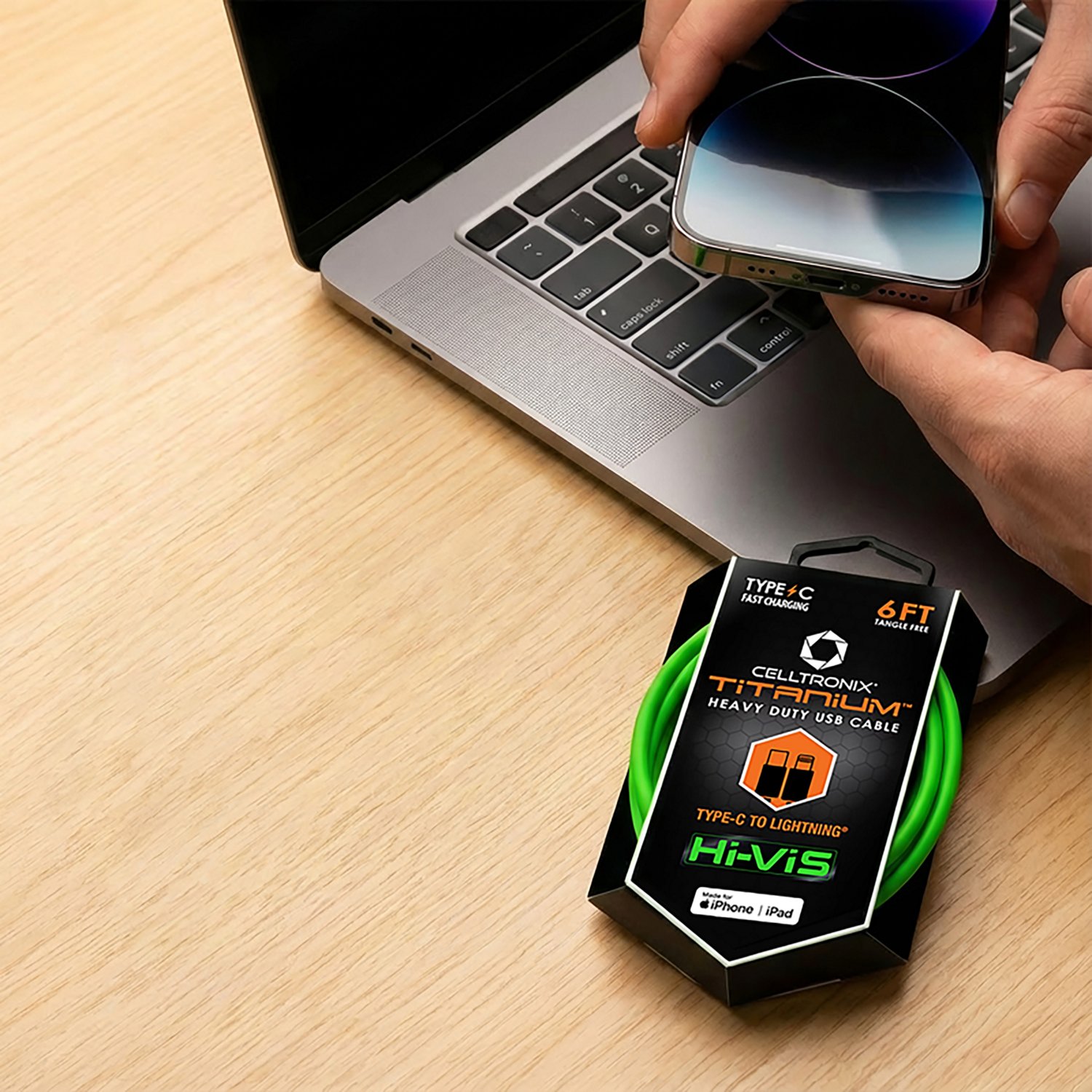 Celltronix Titanium Silicone C To Lightning Cable - view number 2