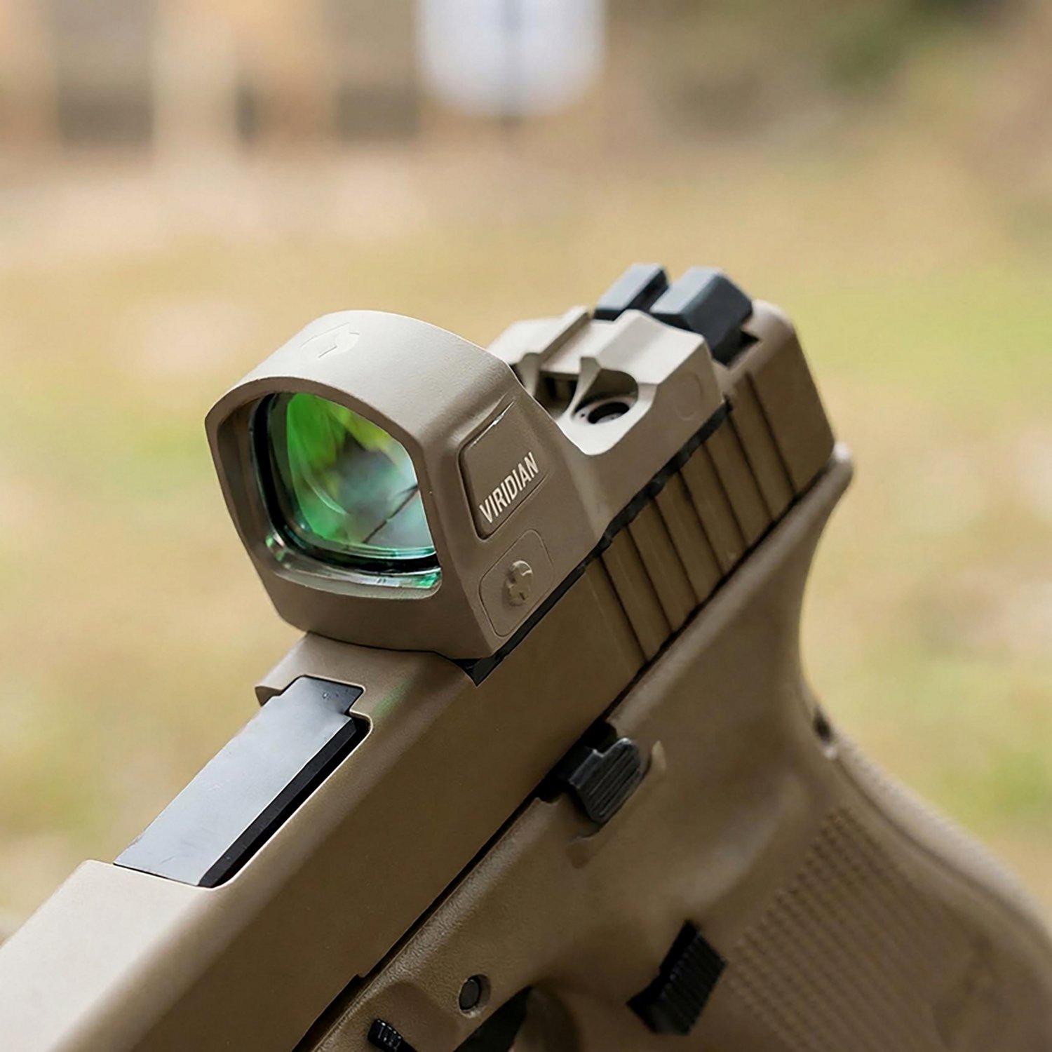 Viridian RFX15 FDE 1 x 17 mm Micro Green Dot Reflex Sight with SHIELD Footprint - view number 6