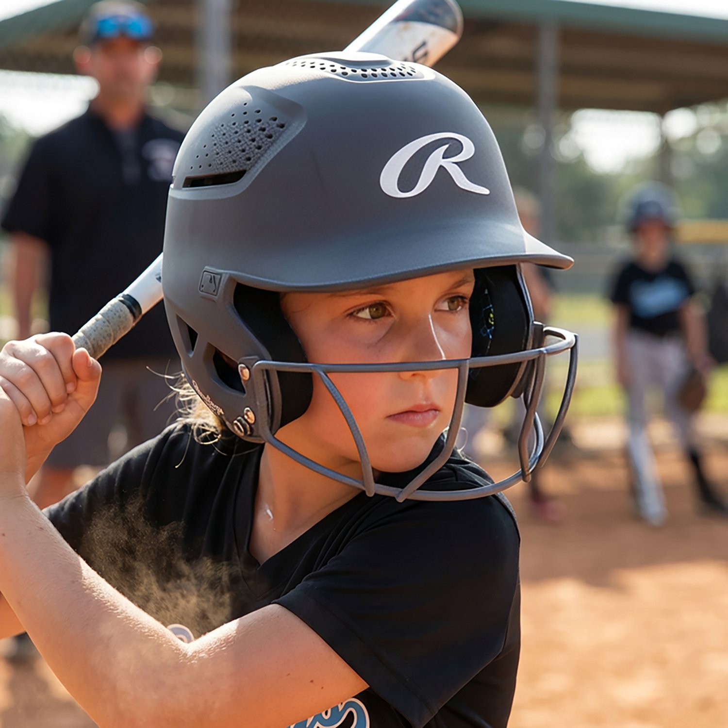 Rawlings Kids' RX2 1 Tone Matte Helmet with Softball Cage - view number 8