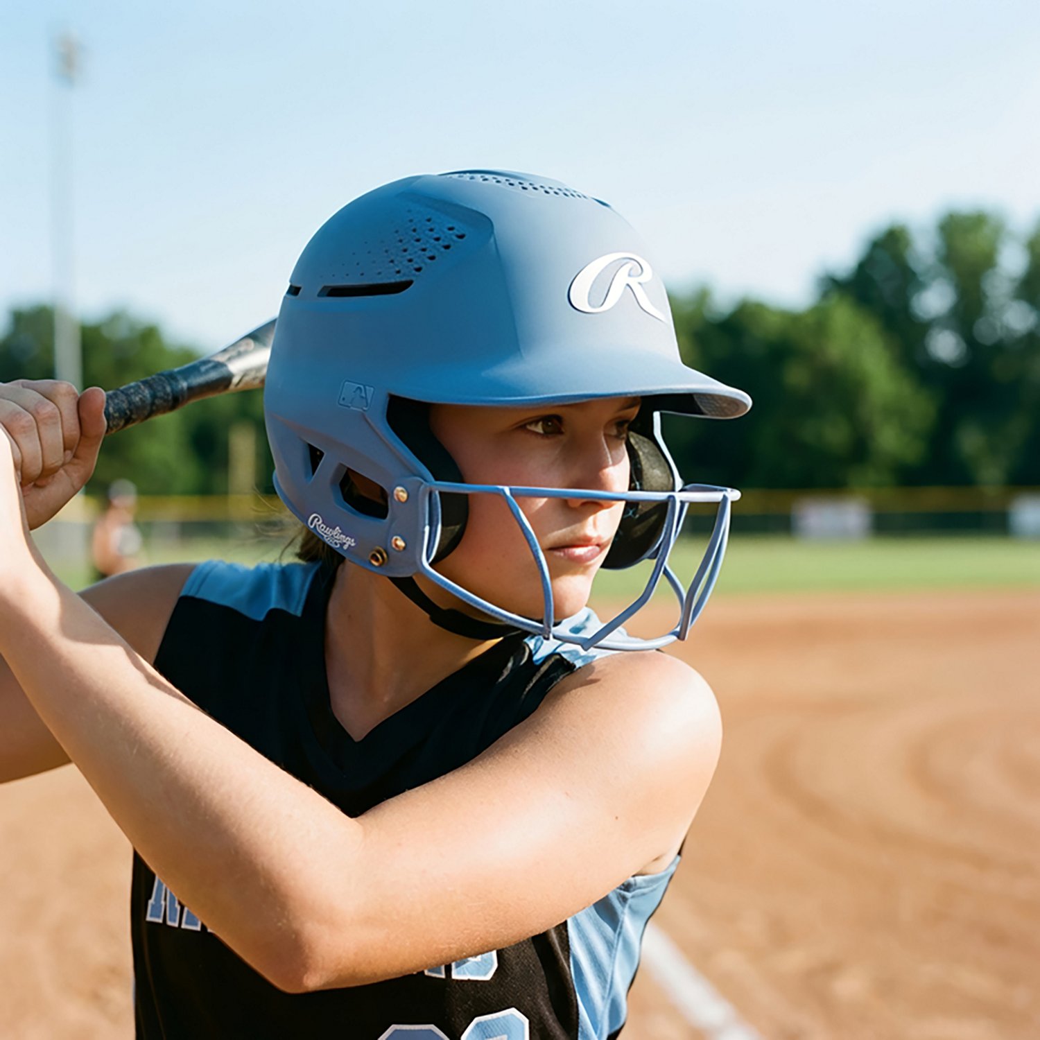 Rawlings Kids' RX2 1 Tone Matte Helmet with Softball Cage - view number 8