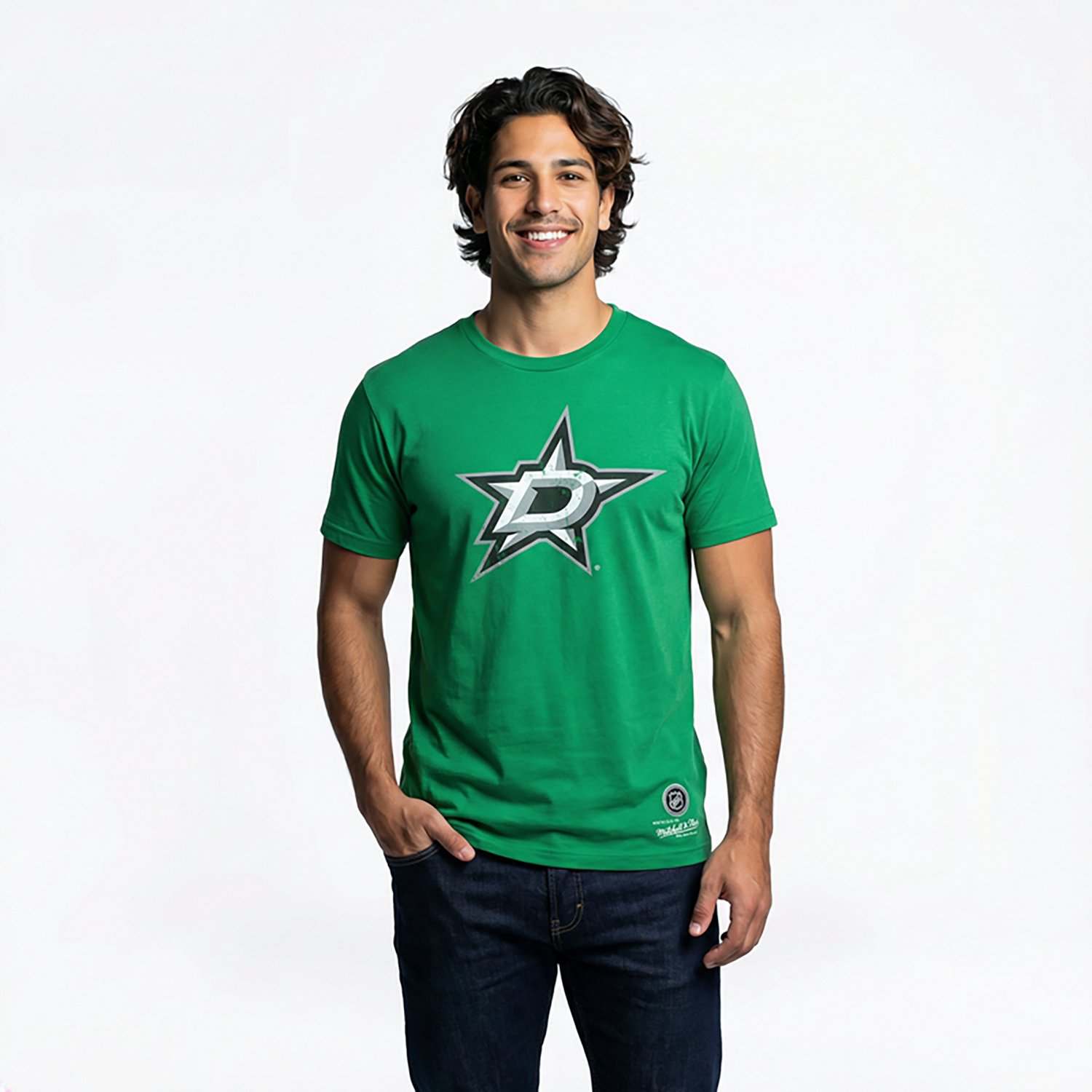 Mitchell & Ness Men's Dallas Stars Logo Short Sleeve T-shirt