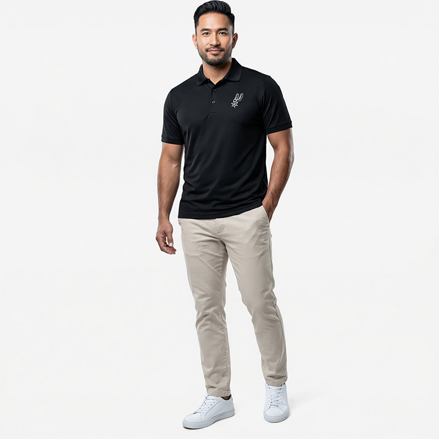 Antigua Men's San Antonio Spurs Legacy Pique Polo Shirt - view number 2