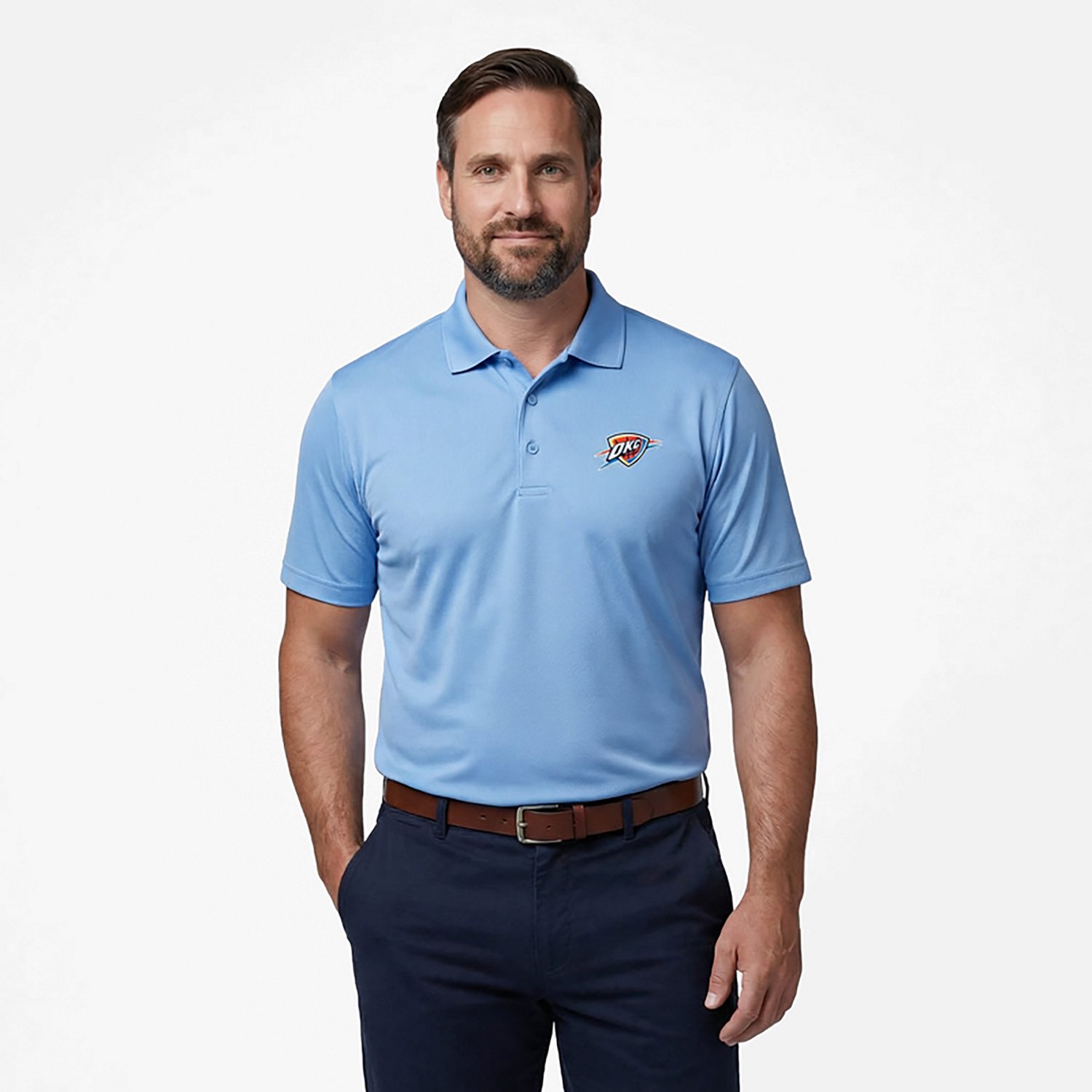 Antigua Men's Oklahoma City Thunder Legacy Pique Polo Shirt - view number 2