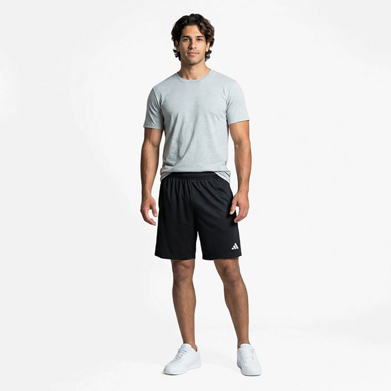 adidas Entrada Mens 9" Mid Rise Soccer Short, Medium, Black