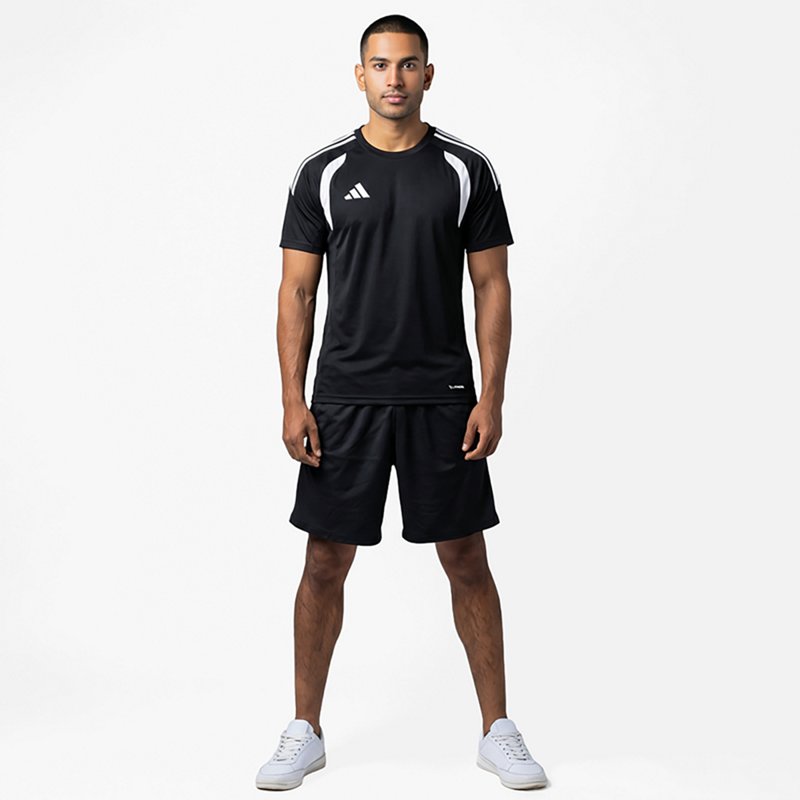 adidas Men's Tiro 26 League Jersey Crewneck Pull-On T-Shirt - Black