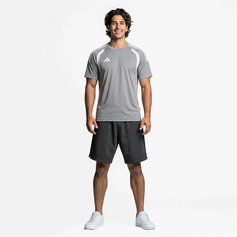 adidas Men's Tiro 26 League Soccer Jersey in Team Light Grey/White Size: 2XL