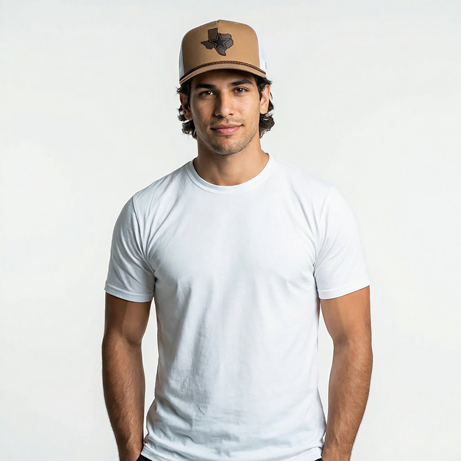 Hooey Adults' Dallas Cowboys Leather Texas Patch Snapback Trucker Cap