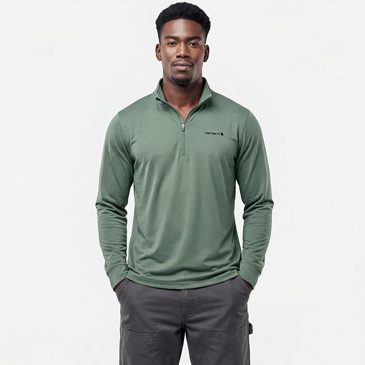 Carhartt Men's Force Sun Defender Relaxed 1/2-Zip Shirt - view number 2