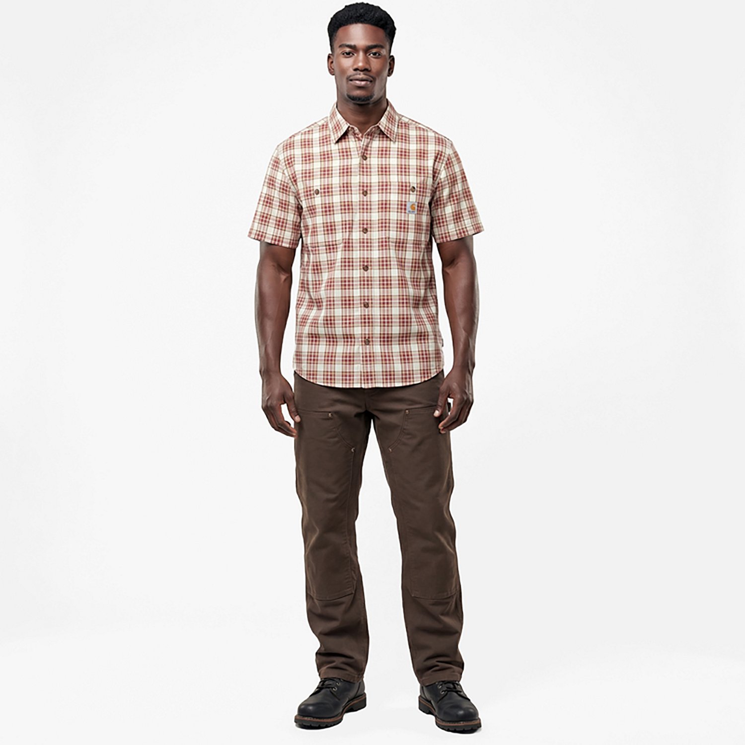 Carhartt Men's Bozeman Relaxed Short Sleeve Plaid Shirt