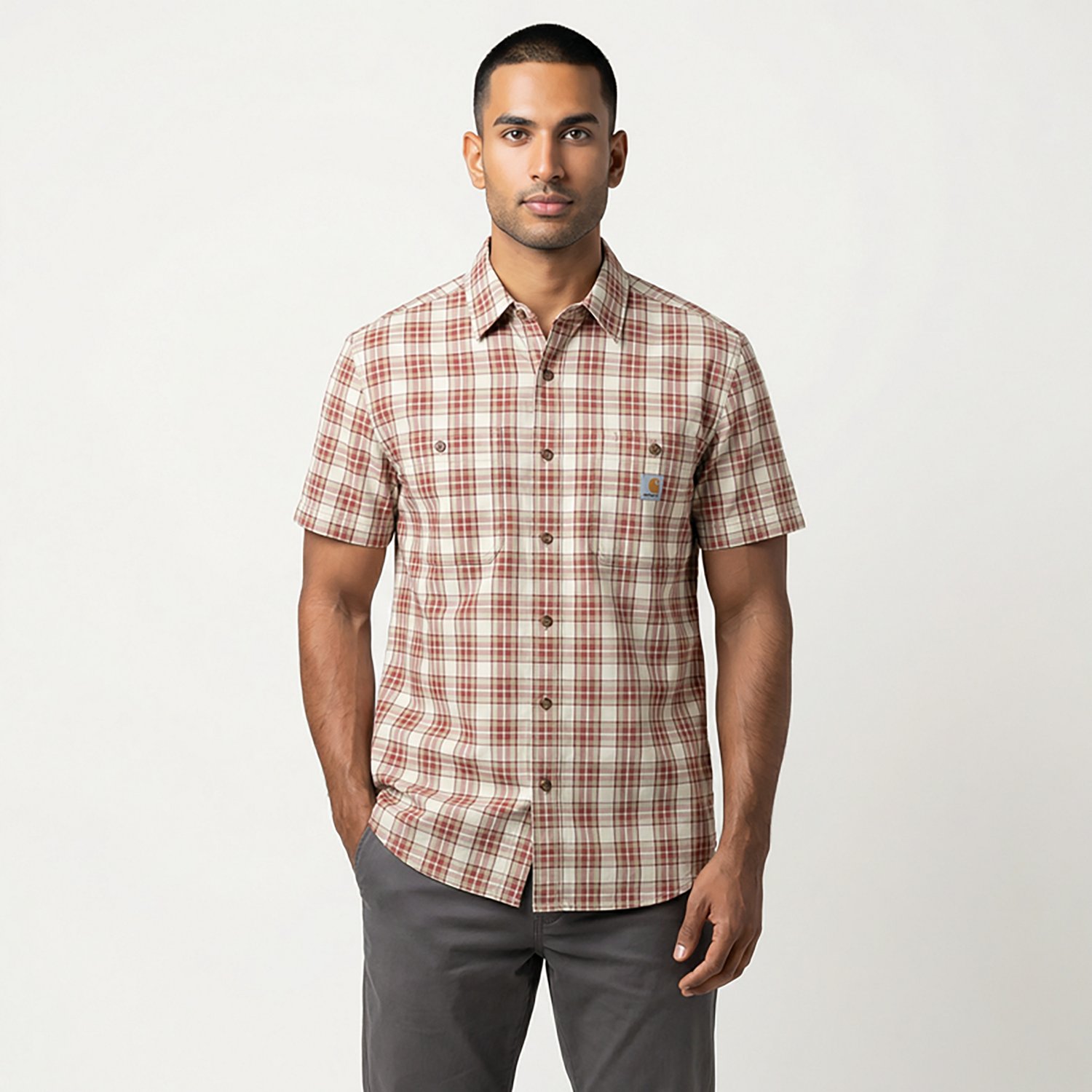 Carhartt Men's Bozeman Relaxed Short Sleeve Plaid Shirt - view number 2