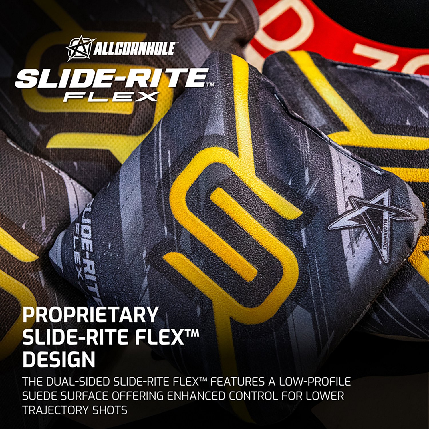 American Cornhole League Pro Gold Slide Rite Flex Cornhole Bags - view number 2