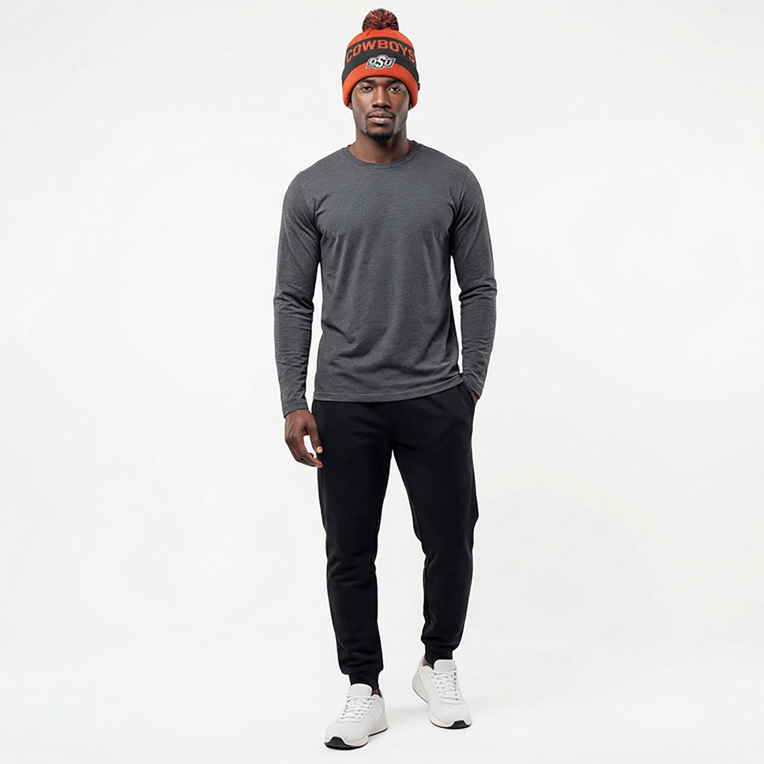 Nike Men's Oklahoma State School Peak Cuff Pom Beanie