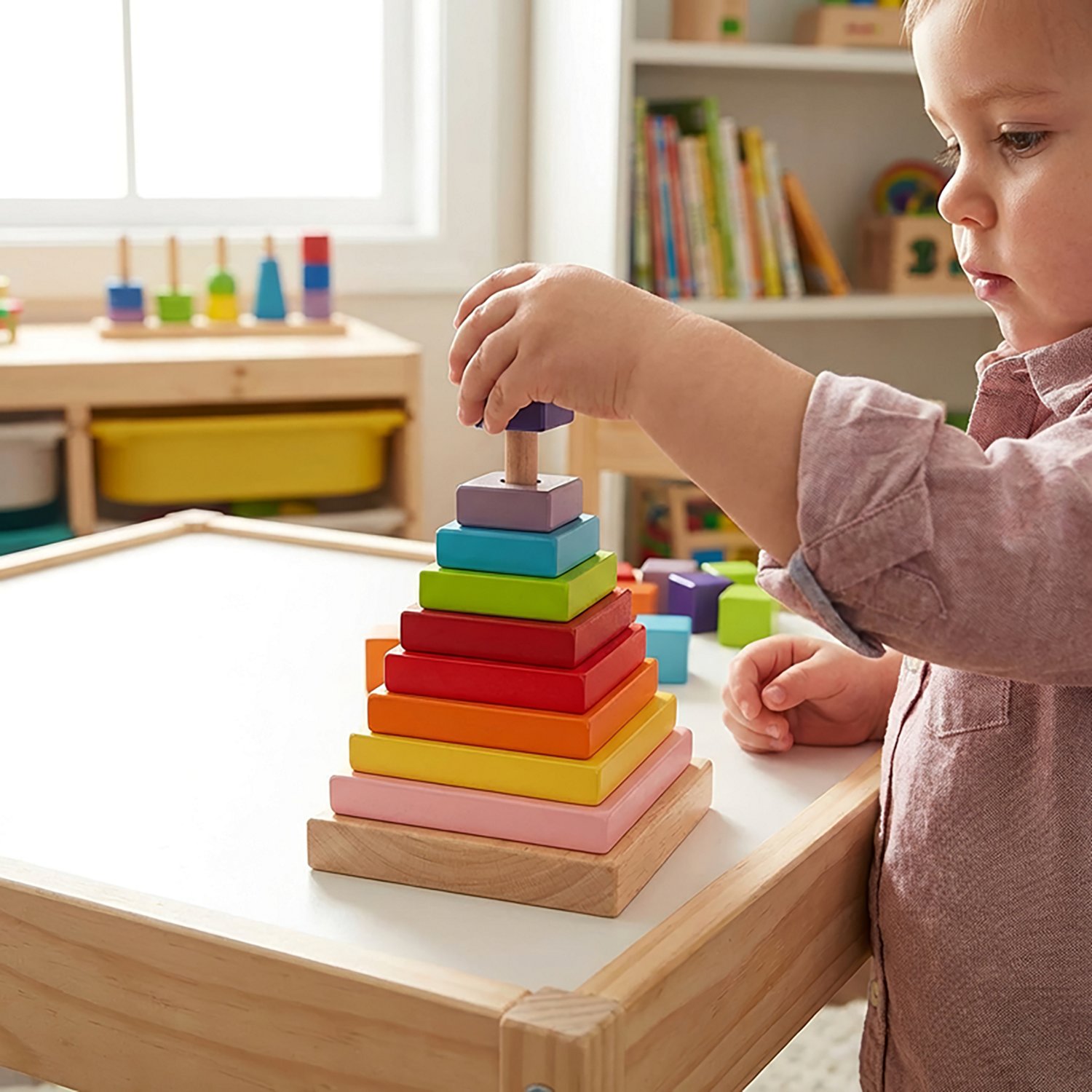 Toysmith Cubika Wooden Pyramid Stacker - view number 5