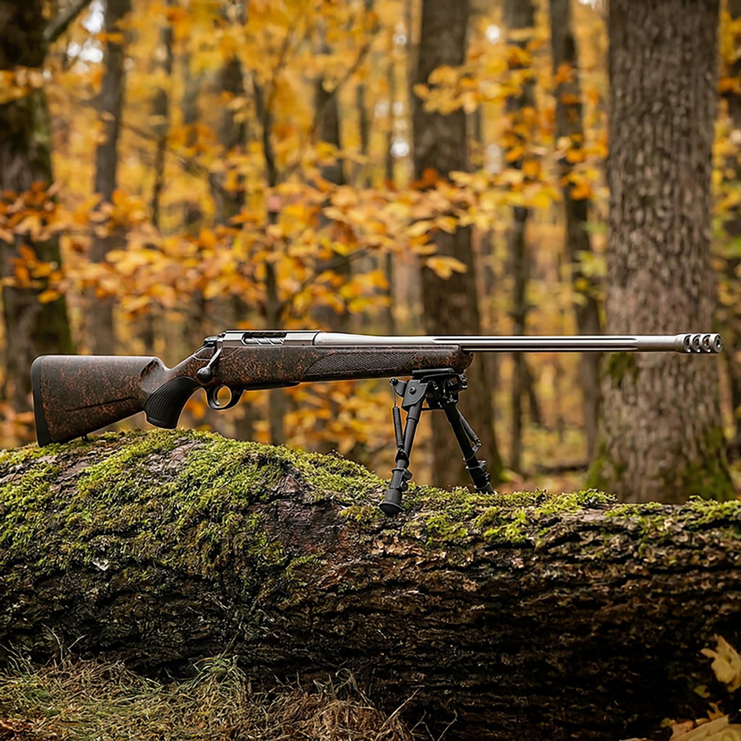 Tikka T3x Lite 7mm Rem Bolt-Action 24.30" Orange Webbed Black Threaded Rifle - view number 3