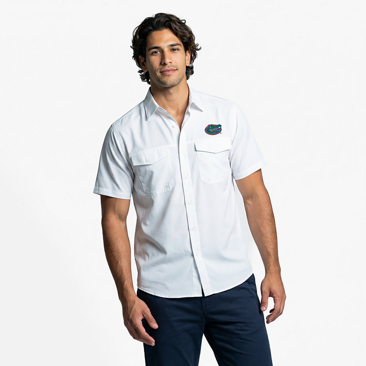 Antigua Men's University of Florida Game Day Fishing Shirt - view number 2