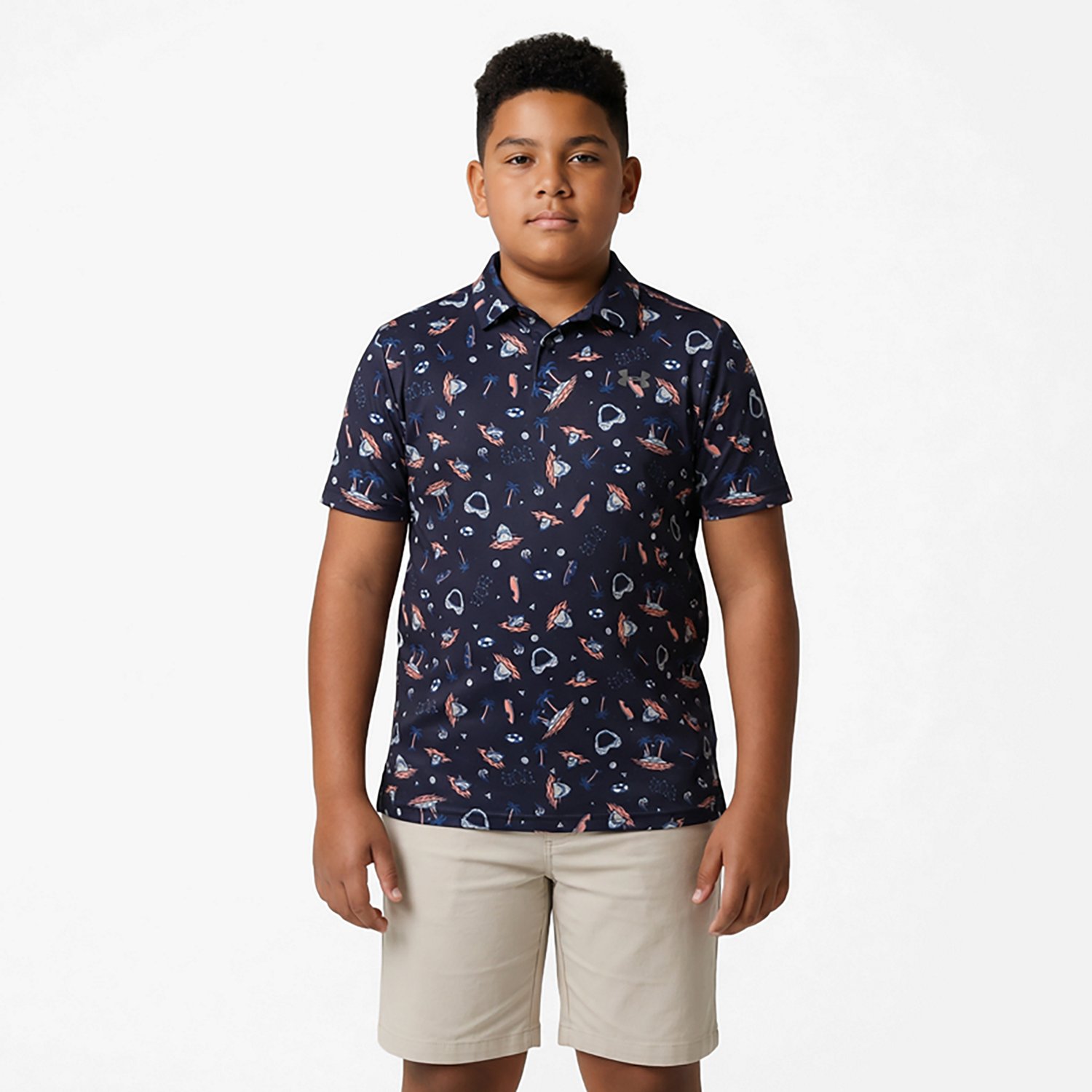 Under Armour Boys' Matchplay Print Polo Shirt - view number 2