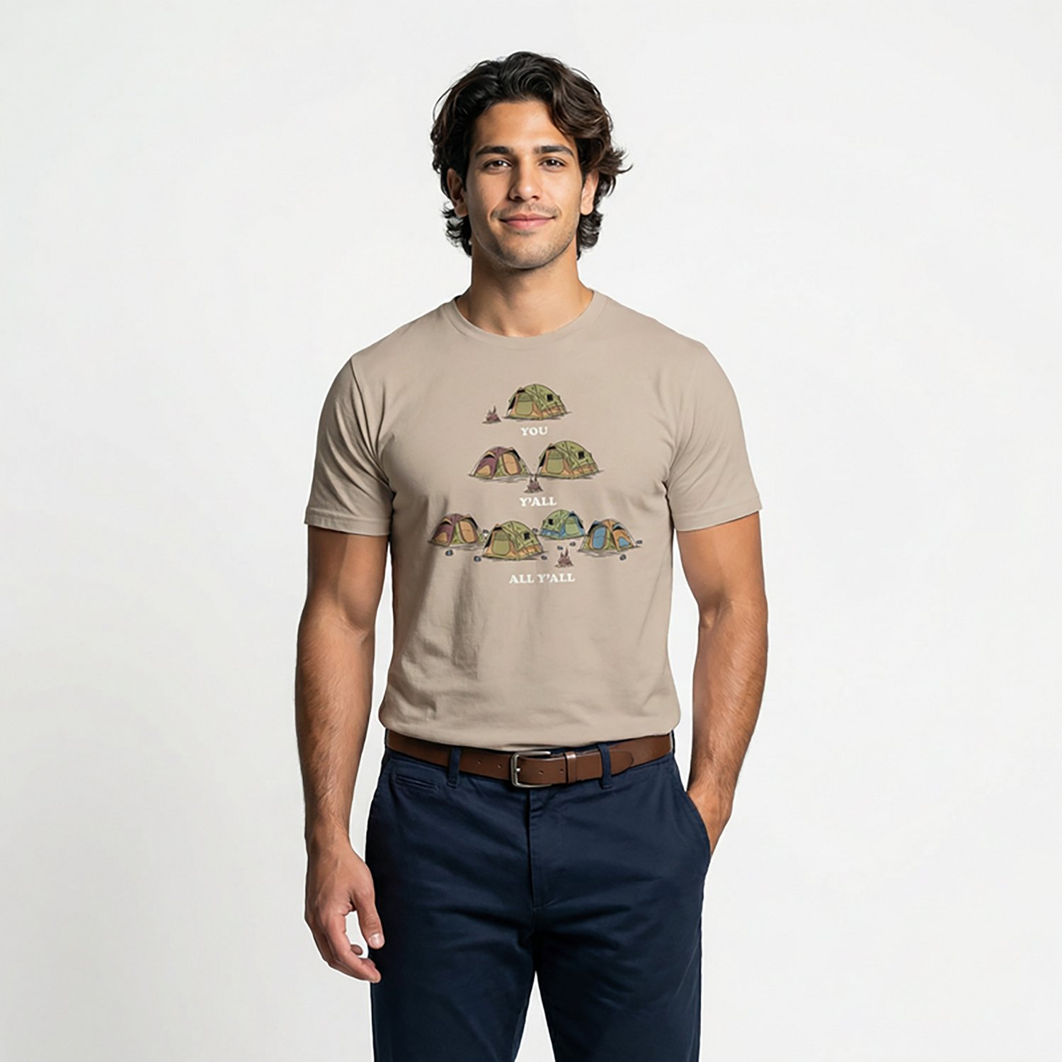 Academy Sports + Outdoors Men's All Y'all Tents T-shirt - view number 2