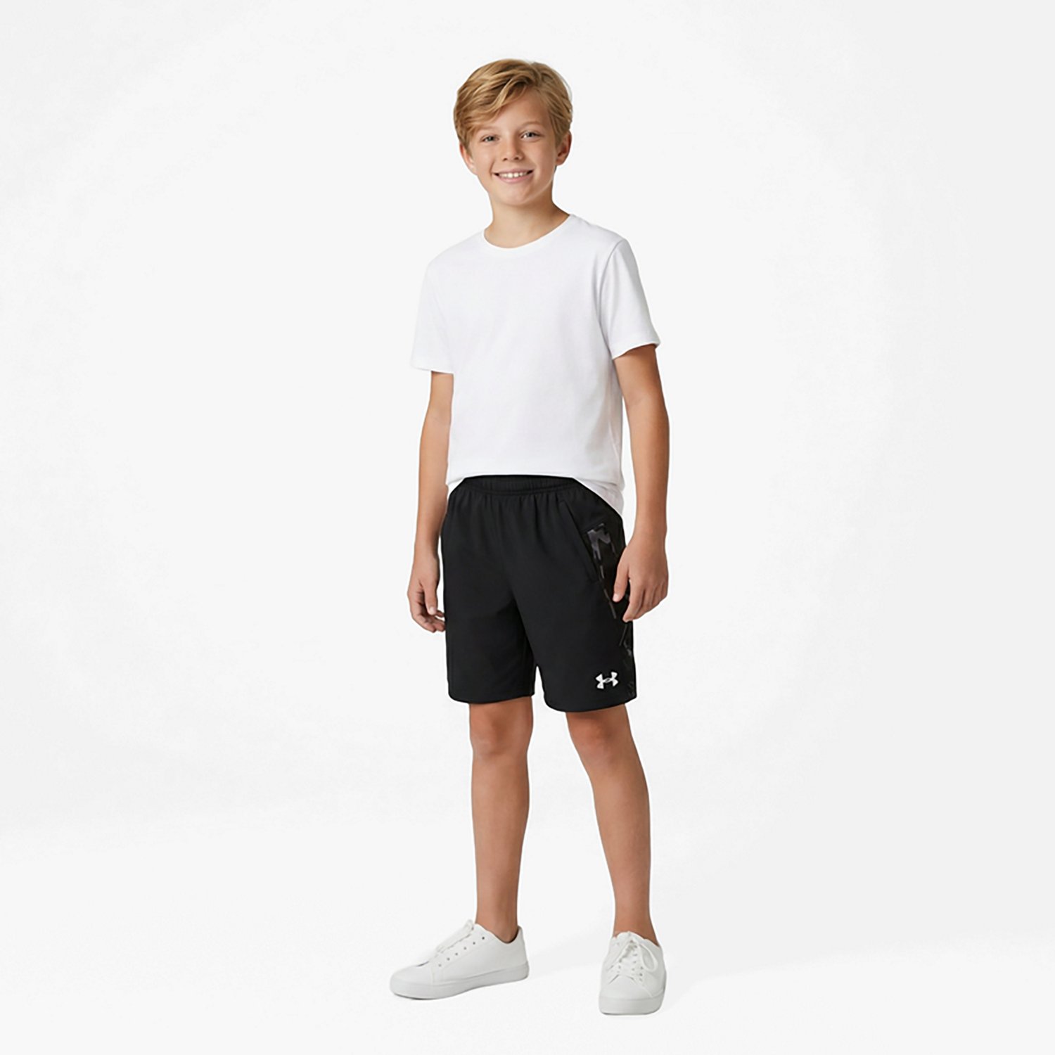 Under Armour Boys' Tech Print Vent Blocked Shorts 6