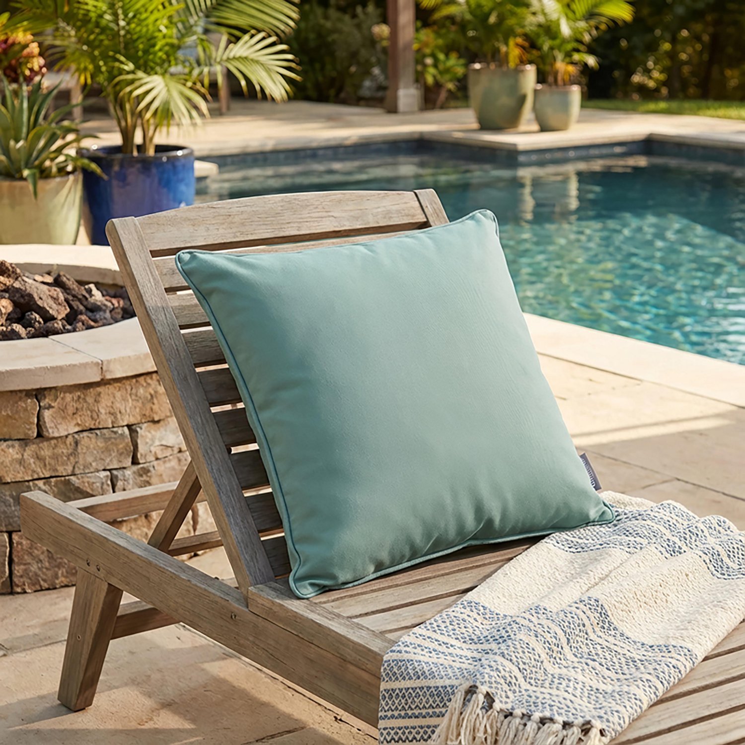 Mosaic 18 in Reversible Patio Pillow - view number 3