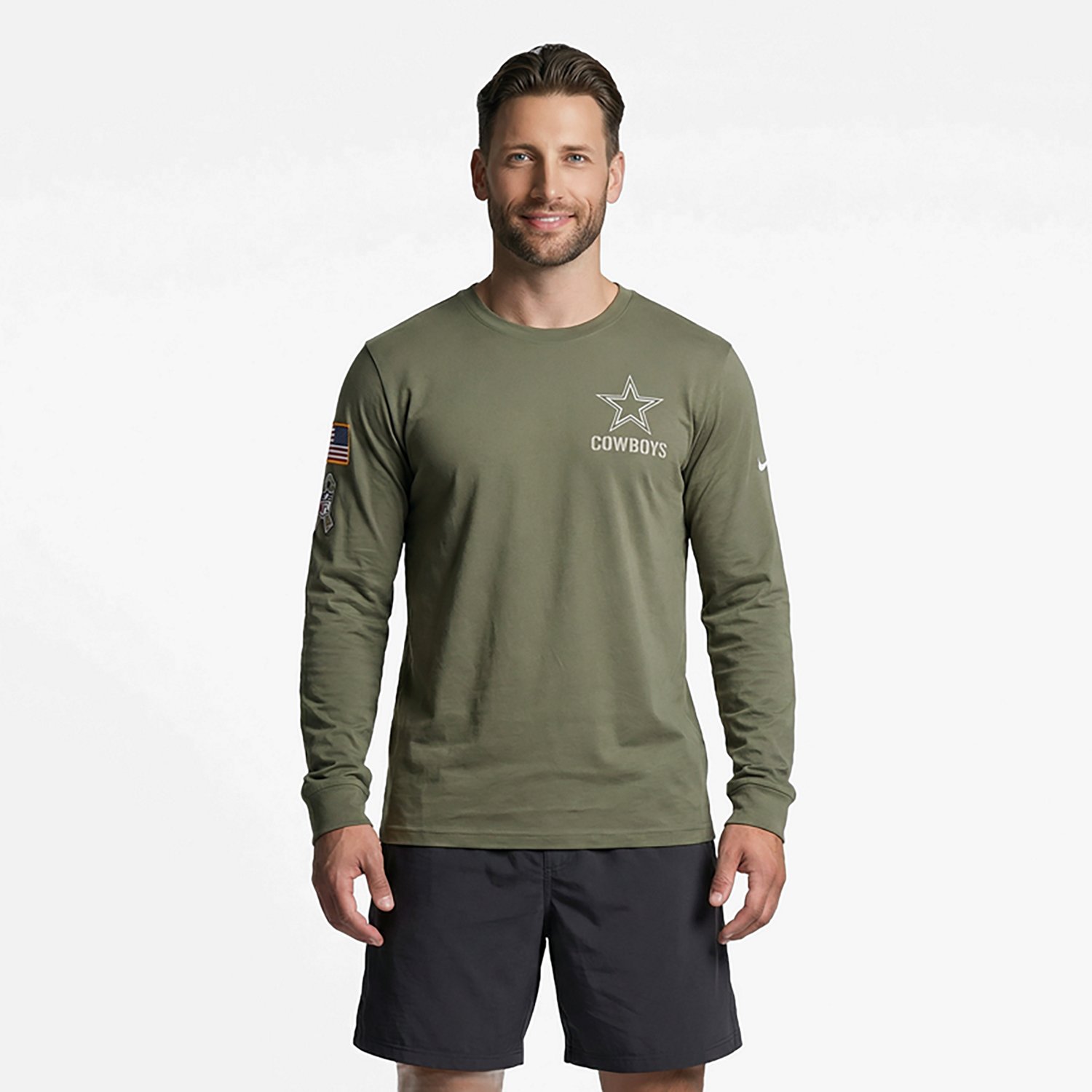 Nike Men's Dallas Cowboys Salute to Service Long Sleeve T-shirt - view number 2