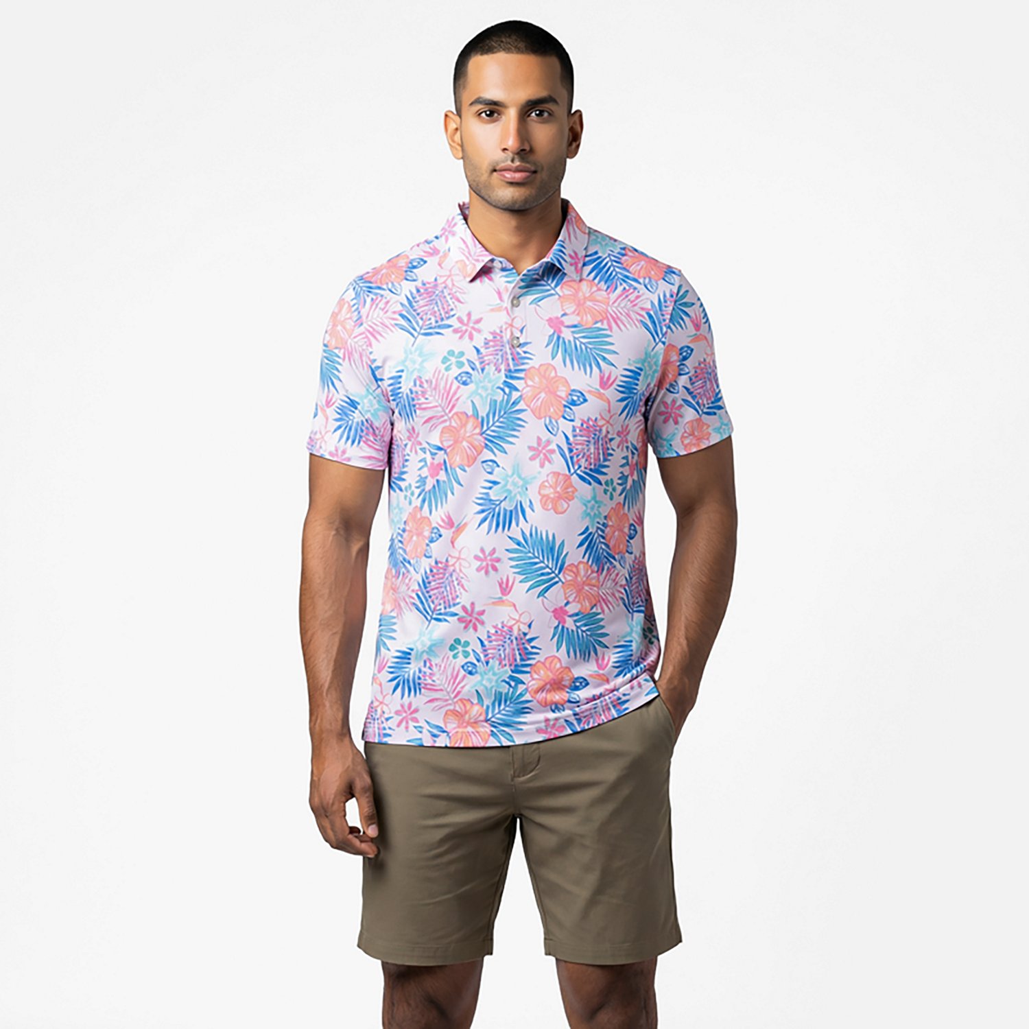 Chubbies Men's The Tropic Like It's Hot Performance Polo Shirt - view number 2