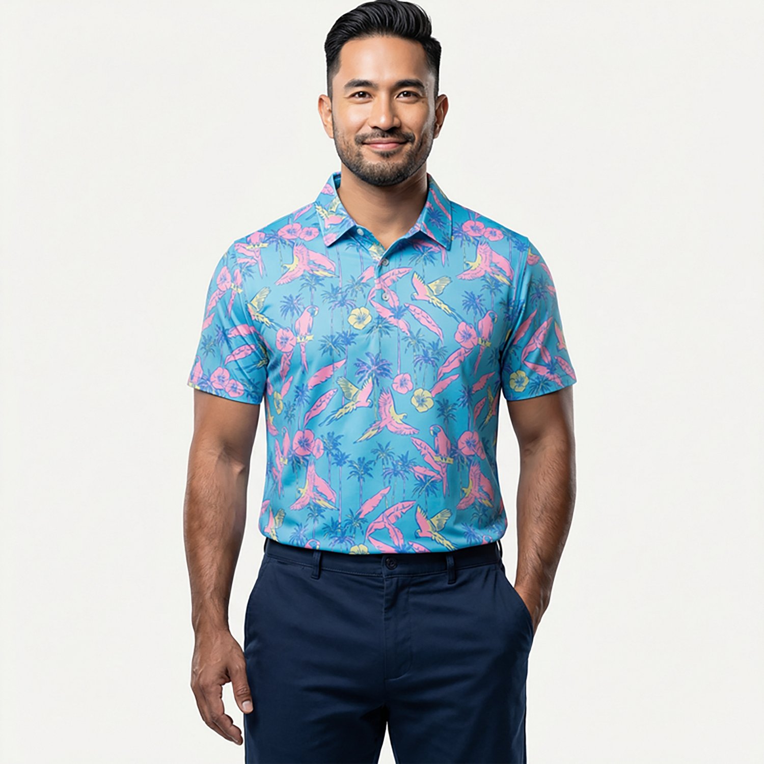 Chubbies Men's The Flock Party Performance Polo Shirt - view number 2