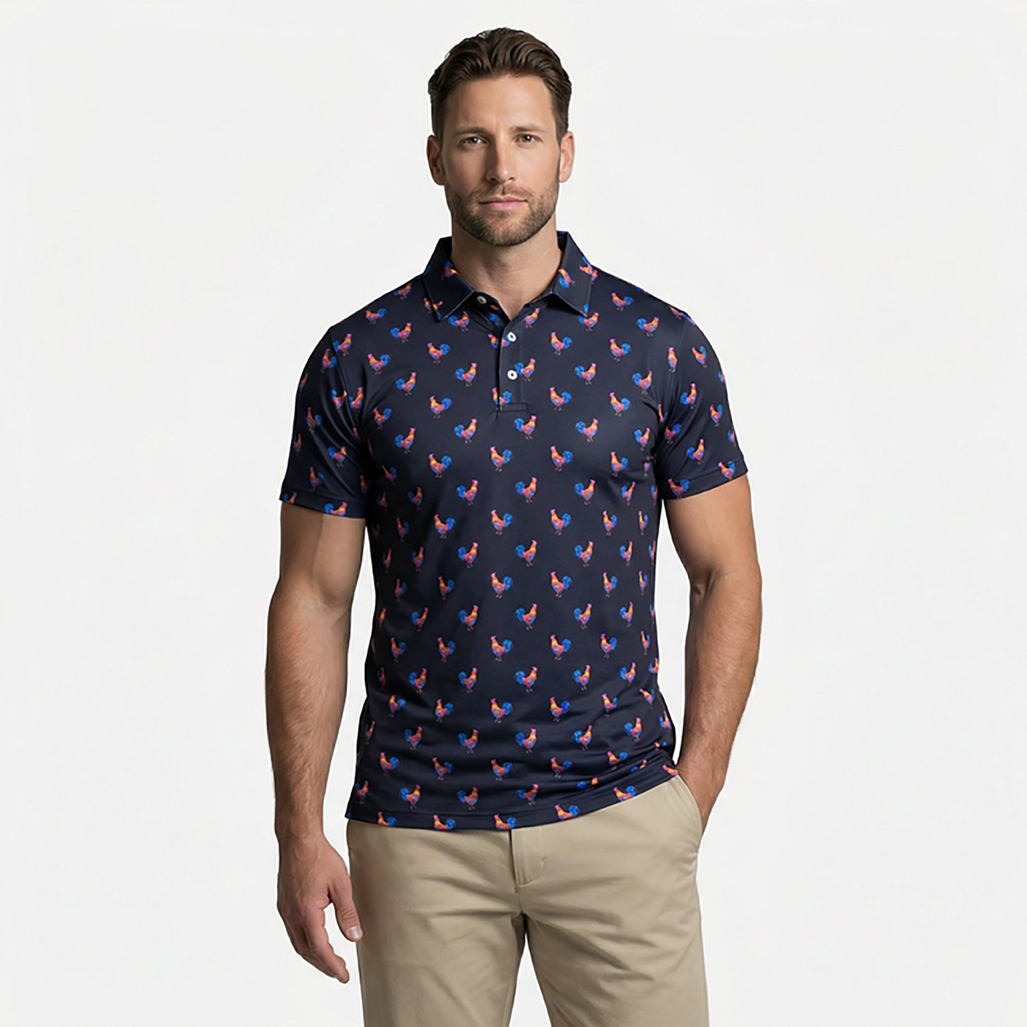 Chubbies Men's The Cockadoodle Doozies Performance Polo Shirt - view number 2