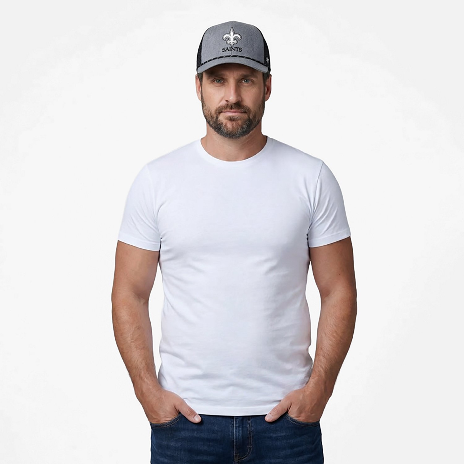 47 Brands Adults' New Orleans Saints Carbon Strap Rope Trucker Cap - view number 2