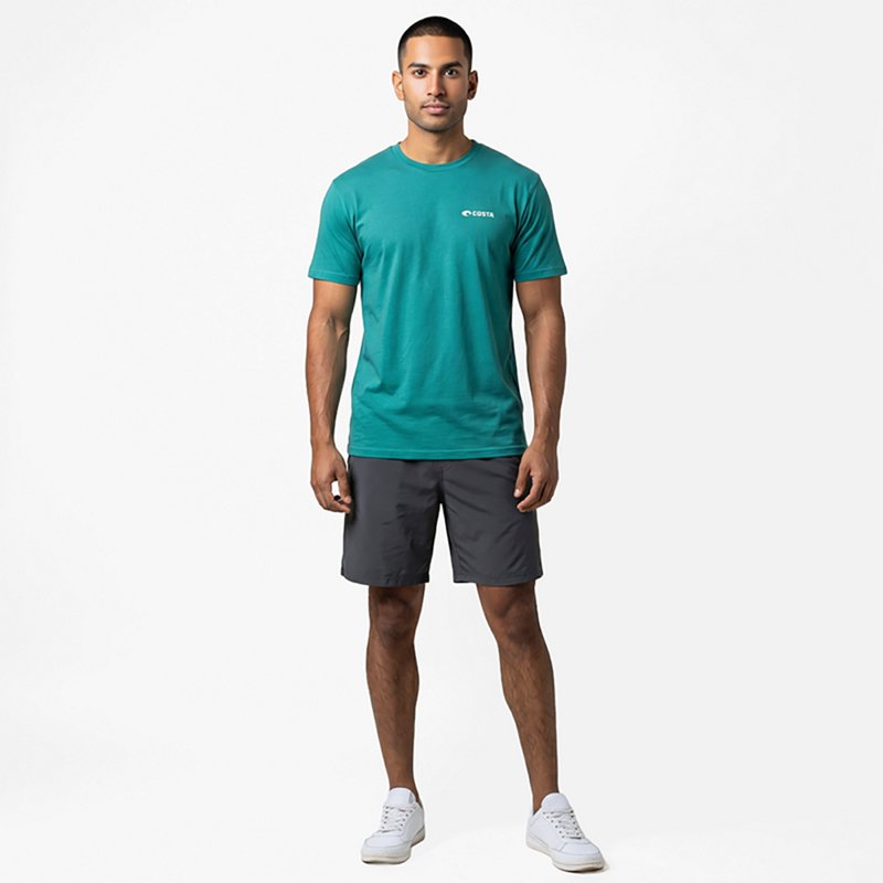 Costa Del Mar Lifestyle Costa C Wave T-Shirt Mens Northern Pike Print FQA401152-32N, Medium
