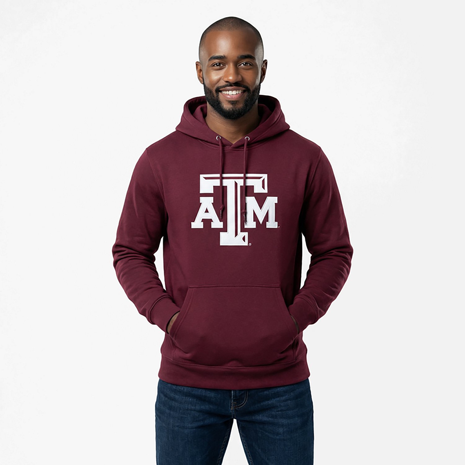 WILDCAT RETRO Men's Texas A&M Aggies Primary Logo Tackle Twill Hoodie - view number 2