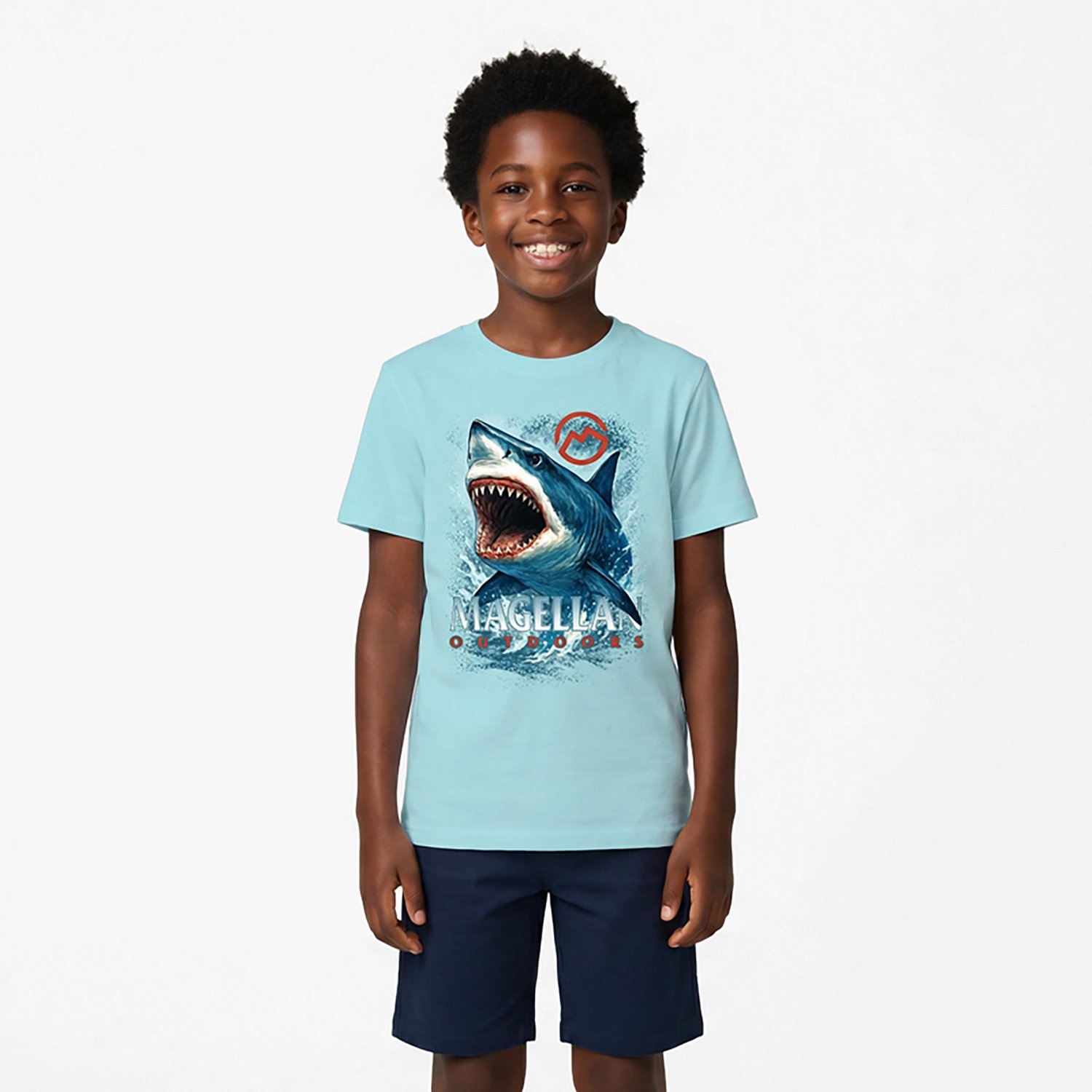 Magellan Outdoors Boys' Shark Breach Short Sleeve T-shirt - view number 2