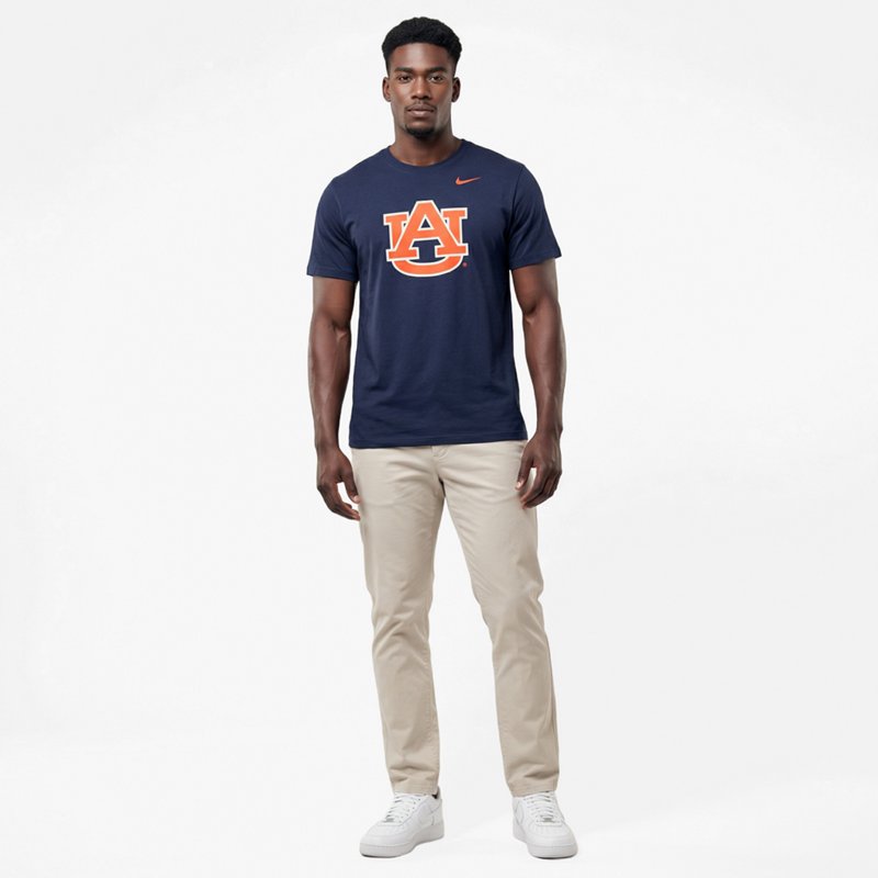 Nike Men's Auburn Tigers College Navy Primary Logo T-Shirt, XXL, Blue