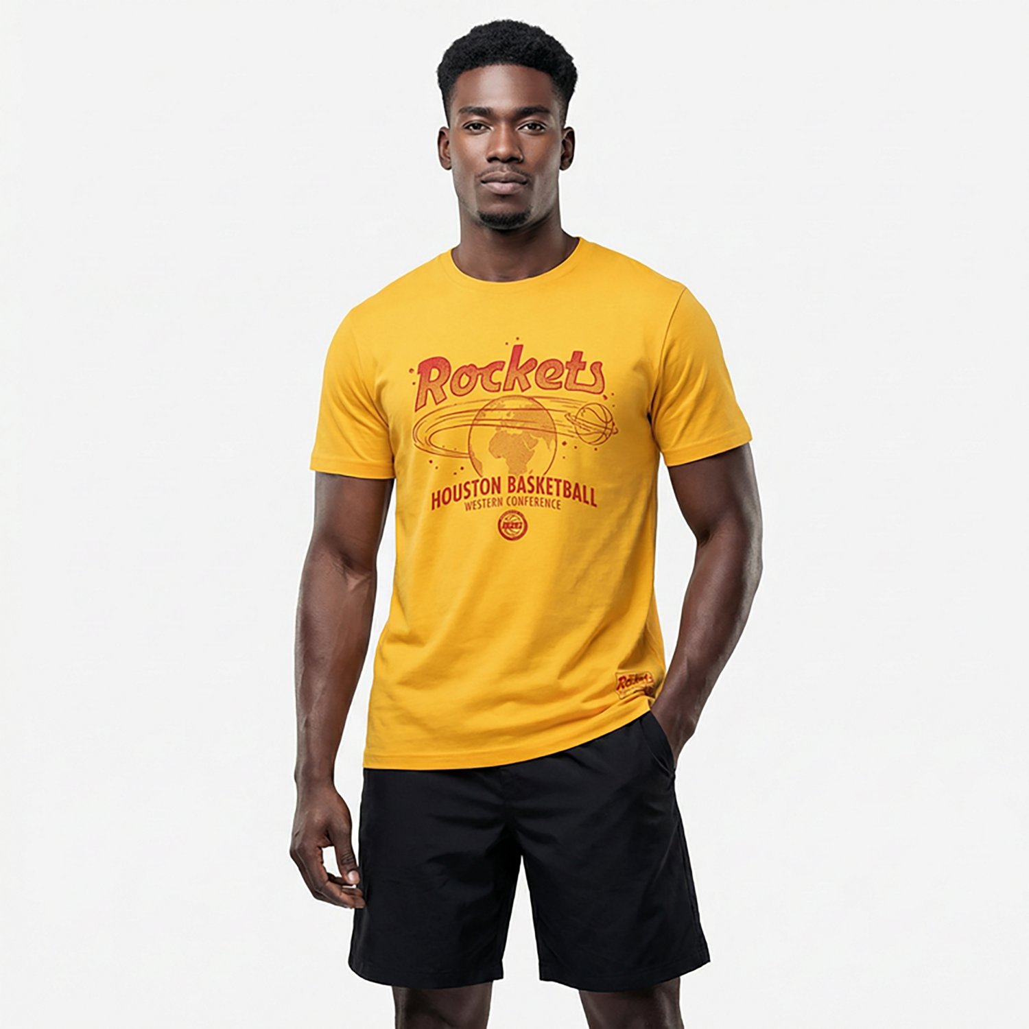 Mitchell & Ness Men's Houston Rockets Into Orbit Graphic T-shirt - view number 2