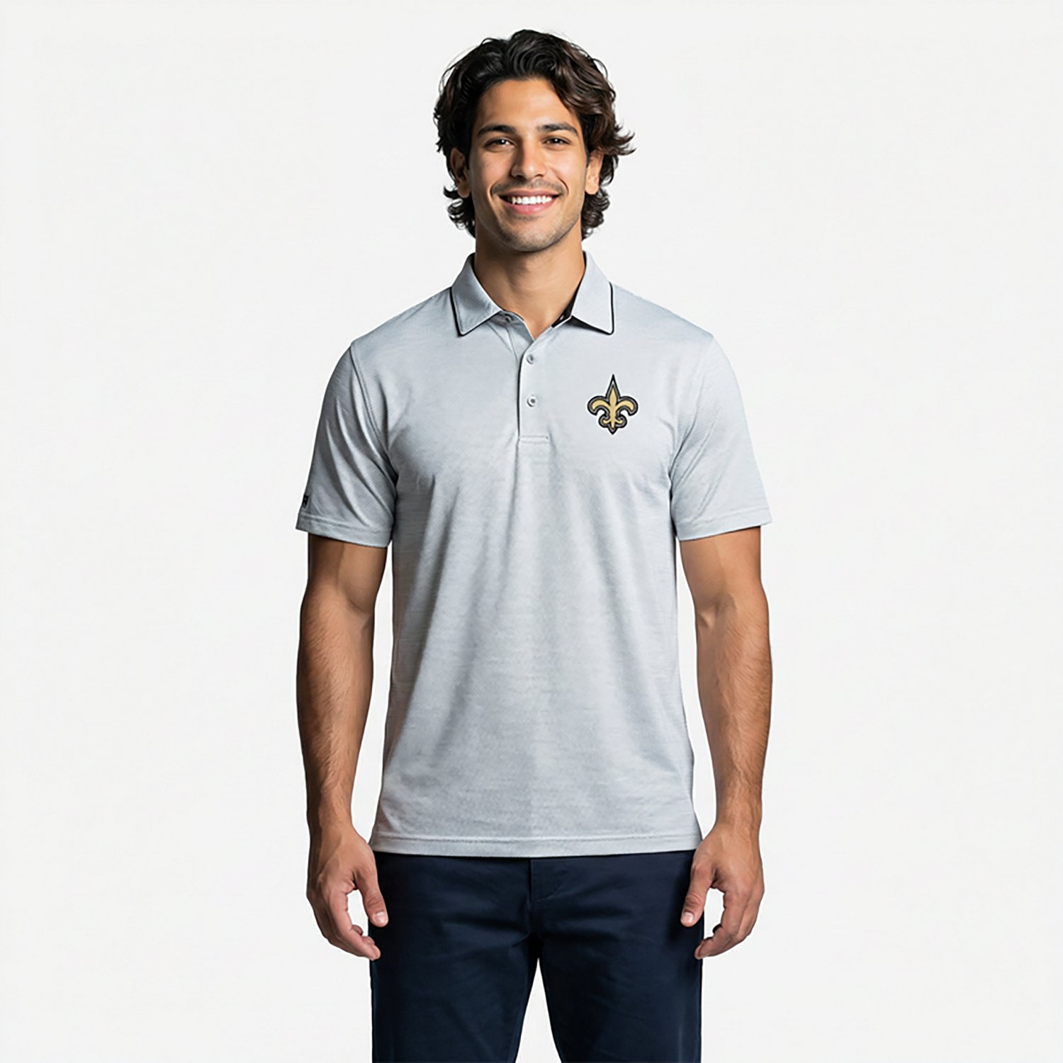 Antigua Men's Saints Pave Polo Shirt - view number 2