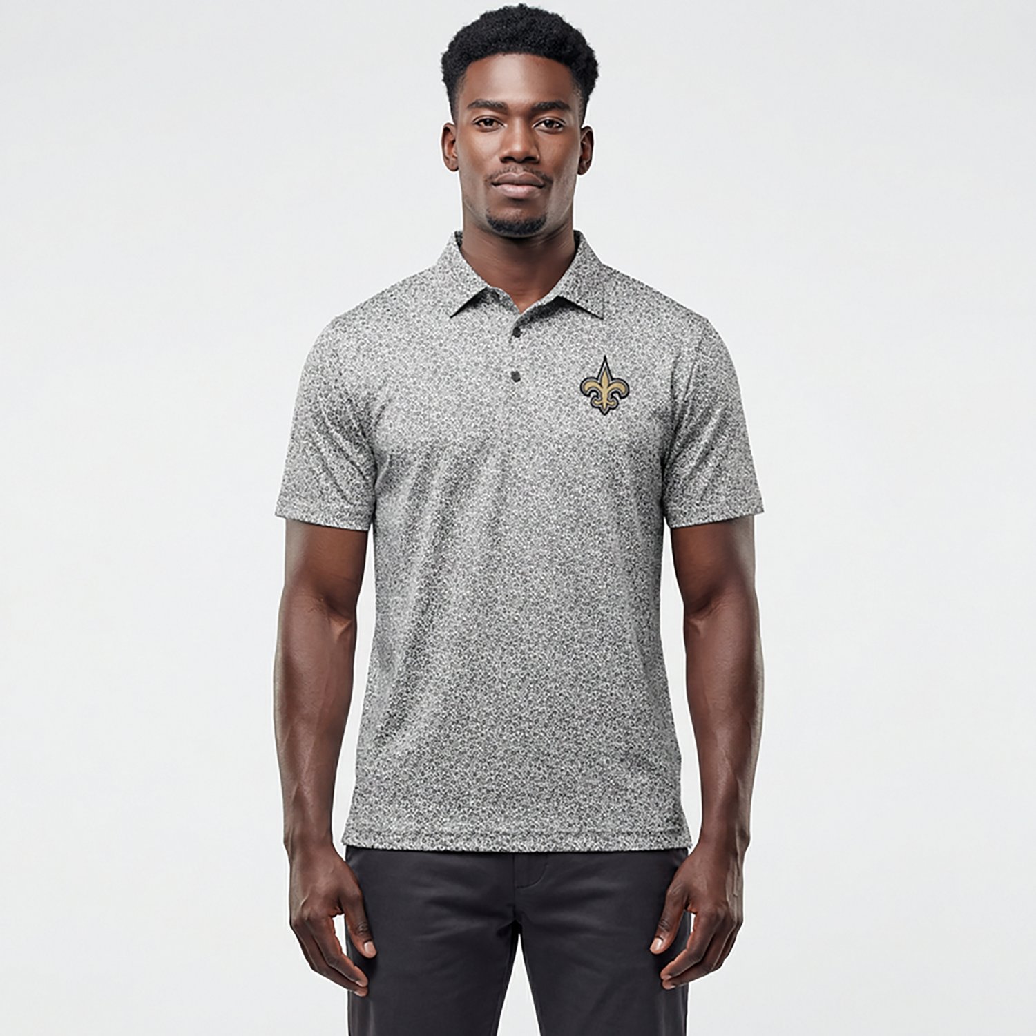 Antigua Men's Saints Field Ditsy Polo Shirt
