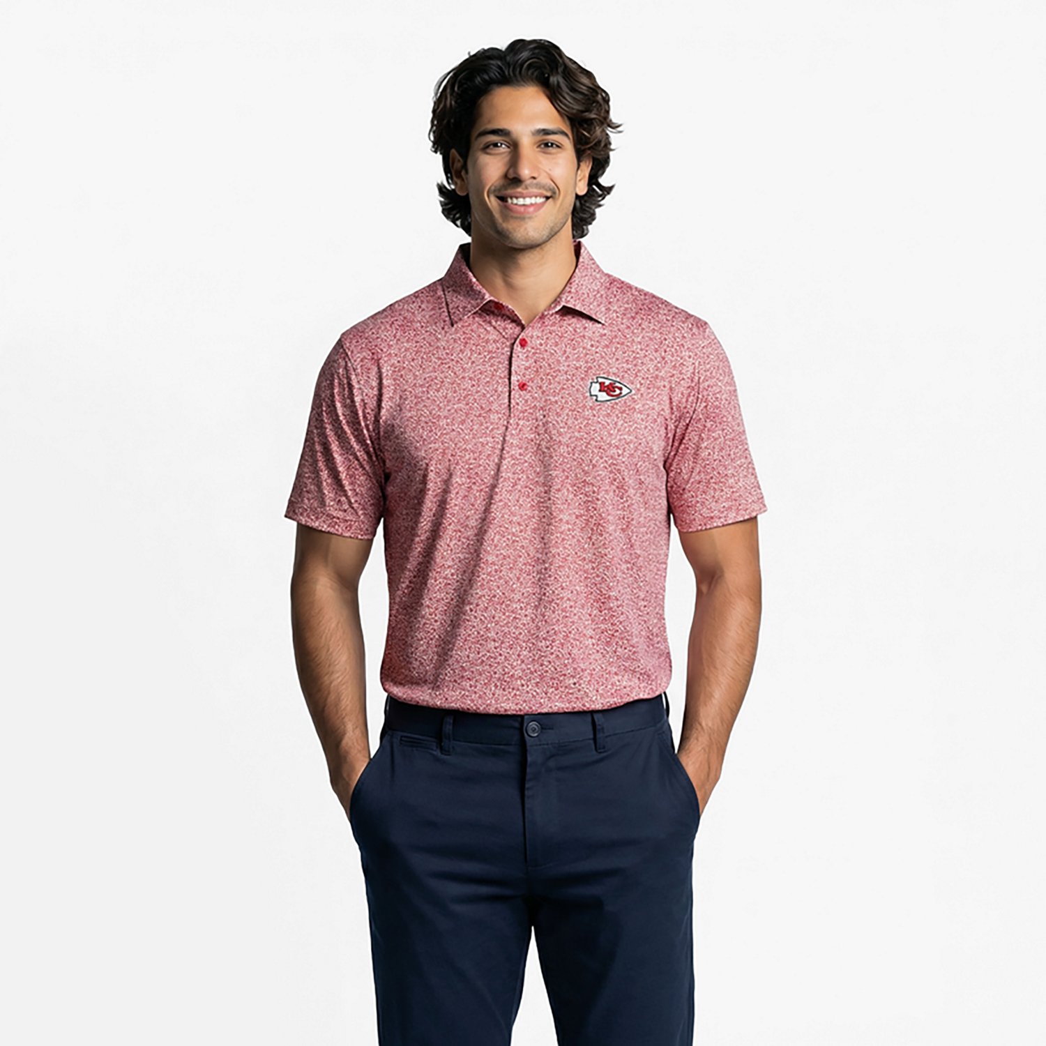 Antigua Men's Chiefs Field Ditsy Polo Shirt