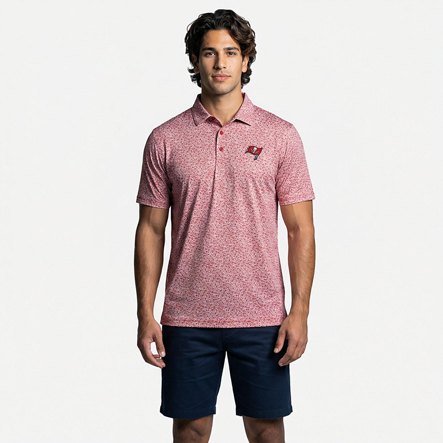 Antigua Men's Buccaneers Field Ditsy Polo Shirt