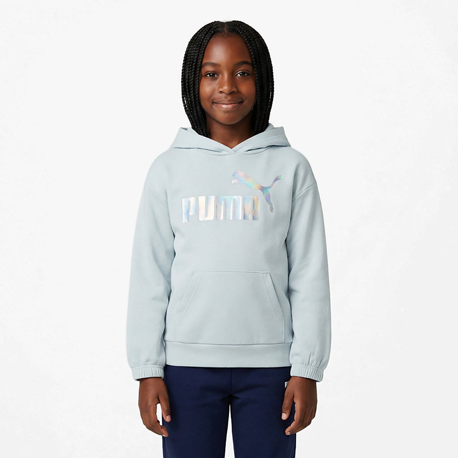 PUMA Girls’ Galactic Cotton Fleece Oversize PO Hoodie - view number 2