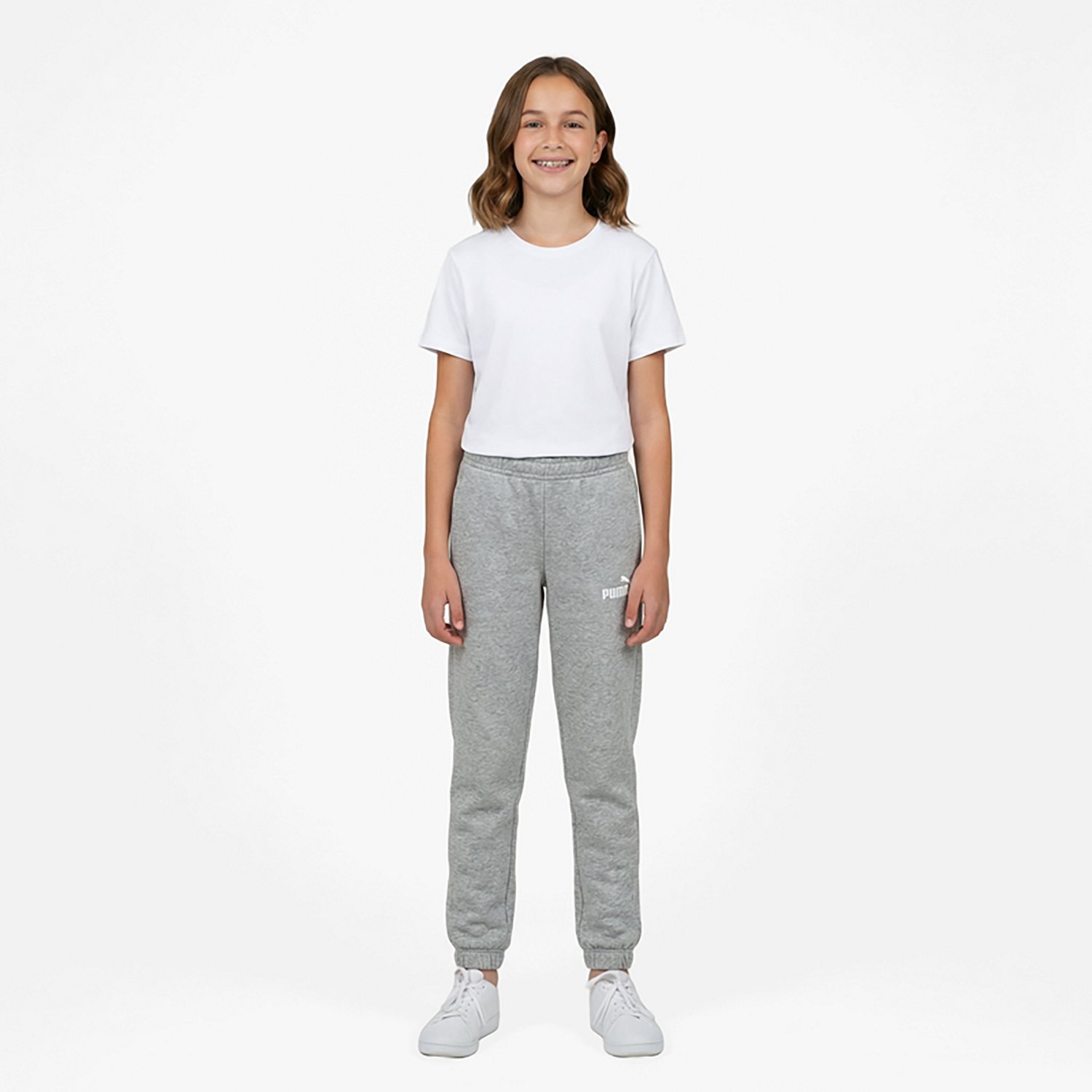 PUMA Girls’ Essential Basics Poly Fleece Joggers