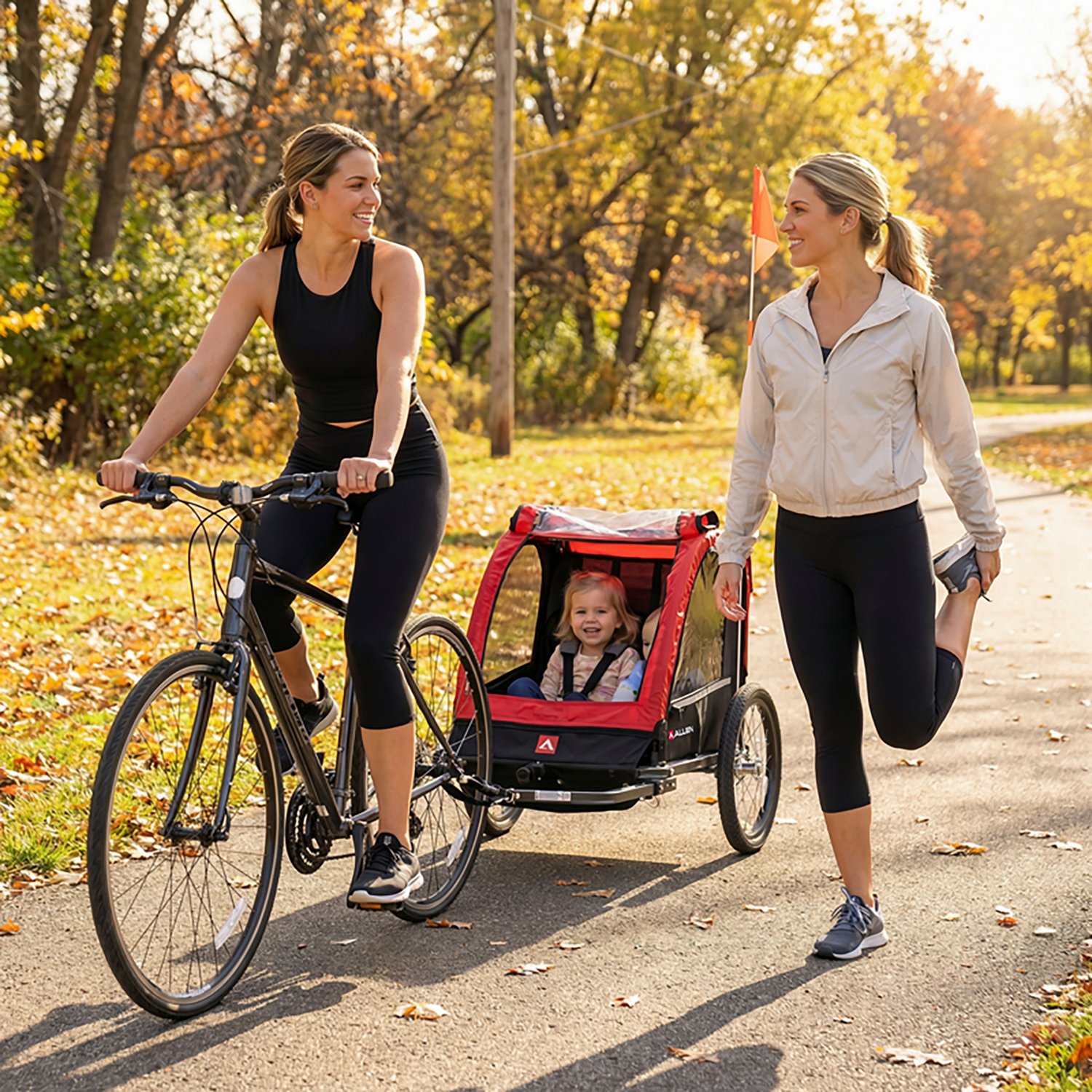 Allen Sports Deluxe 2-Child Bicycle Trailer and Stroller - view number 4