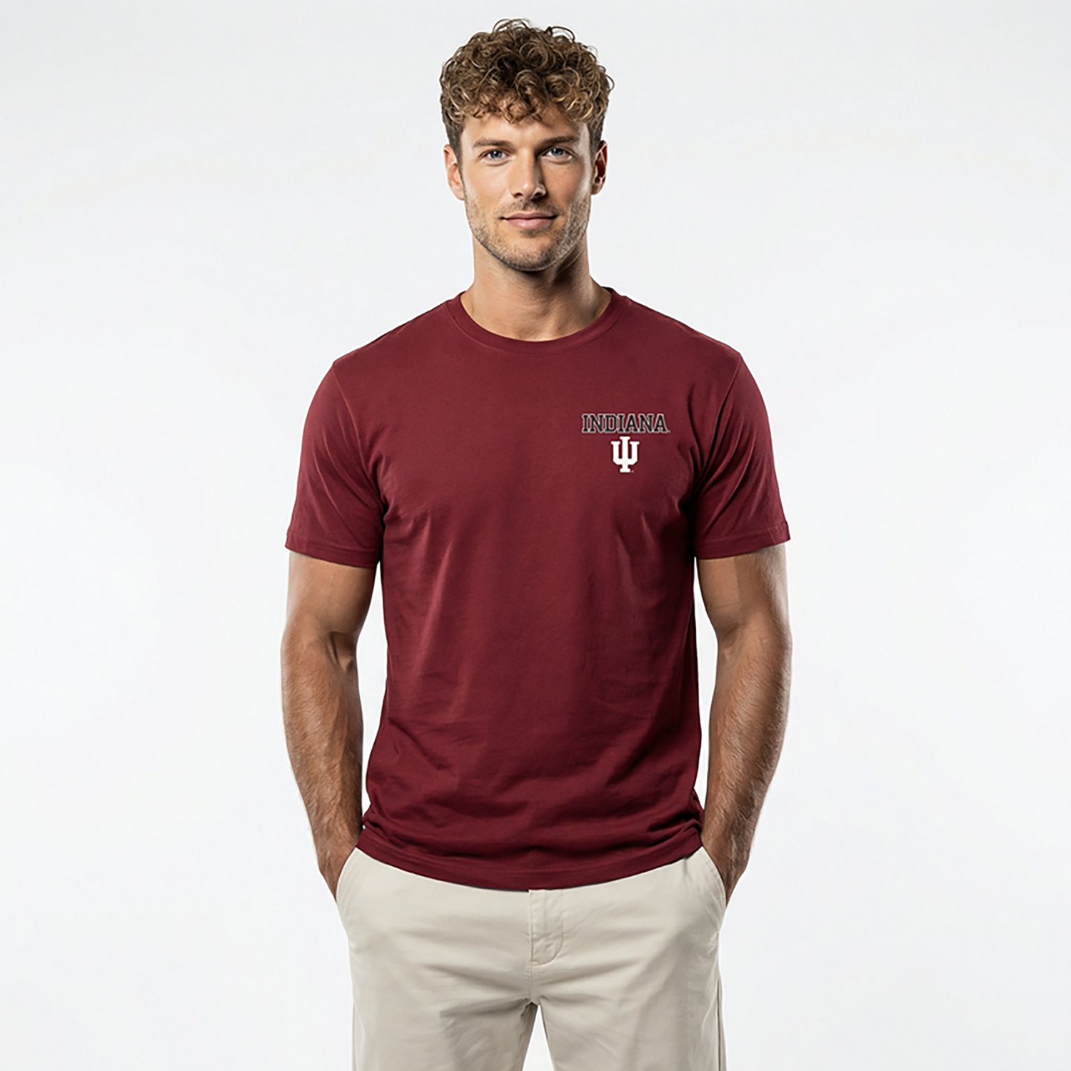 Image One Men's Indiana Skyline Campus Gates DS T-shirt