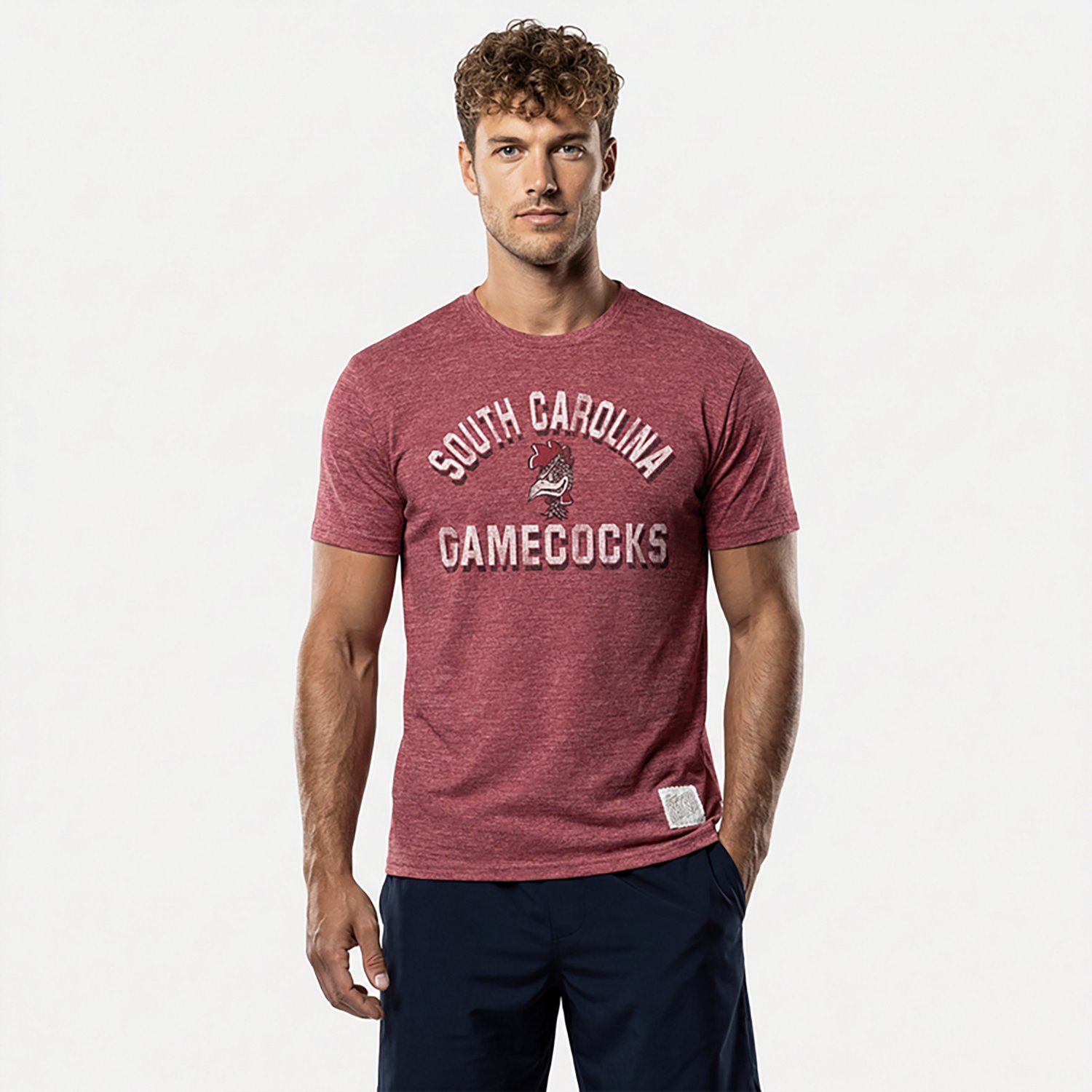 WILDCAT RETRO Men's University of South Carolina Block Arch Over Vault Mascot Graphic T-shirt - view number 2