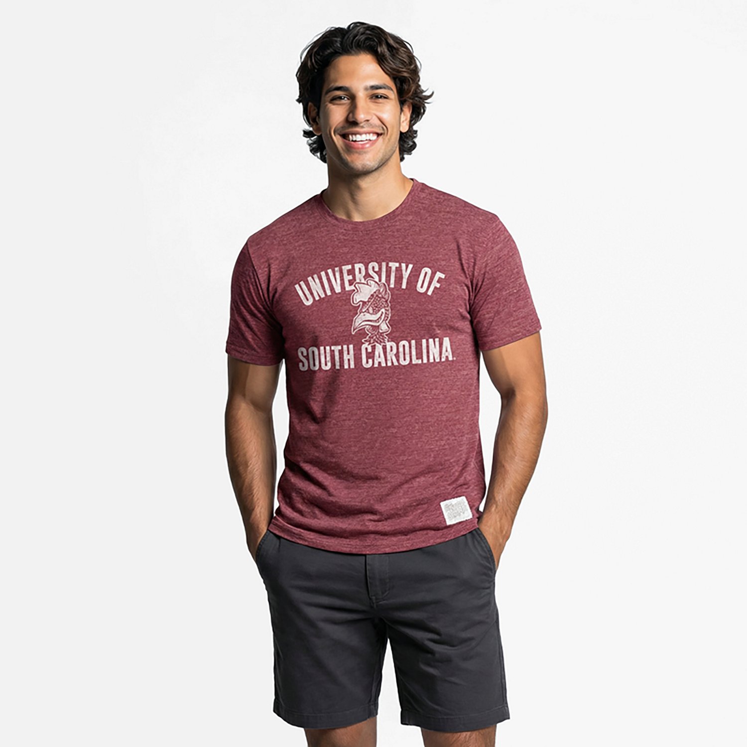 WILDCAT RETRO Men's University of South Carolina School Arch Over Vault Mascot Graphic T-shirt - view number 2