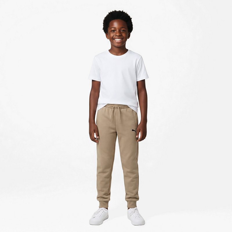PUMA Boysâ Essentials Basics Poly Fleece Joggers