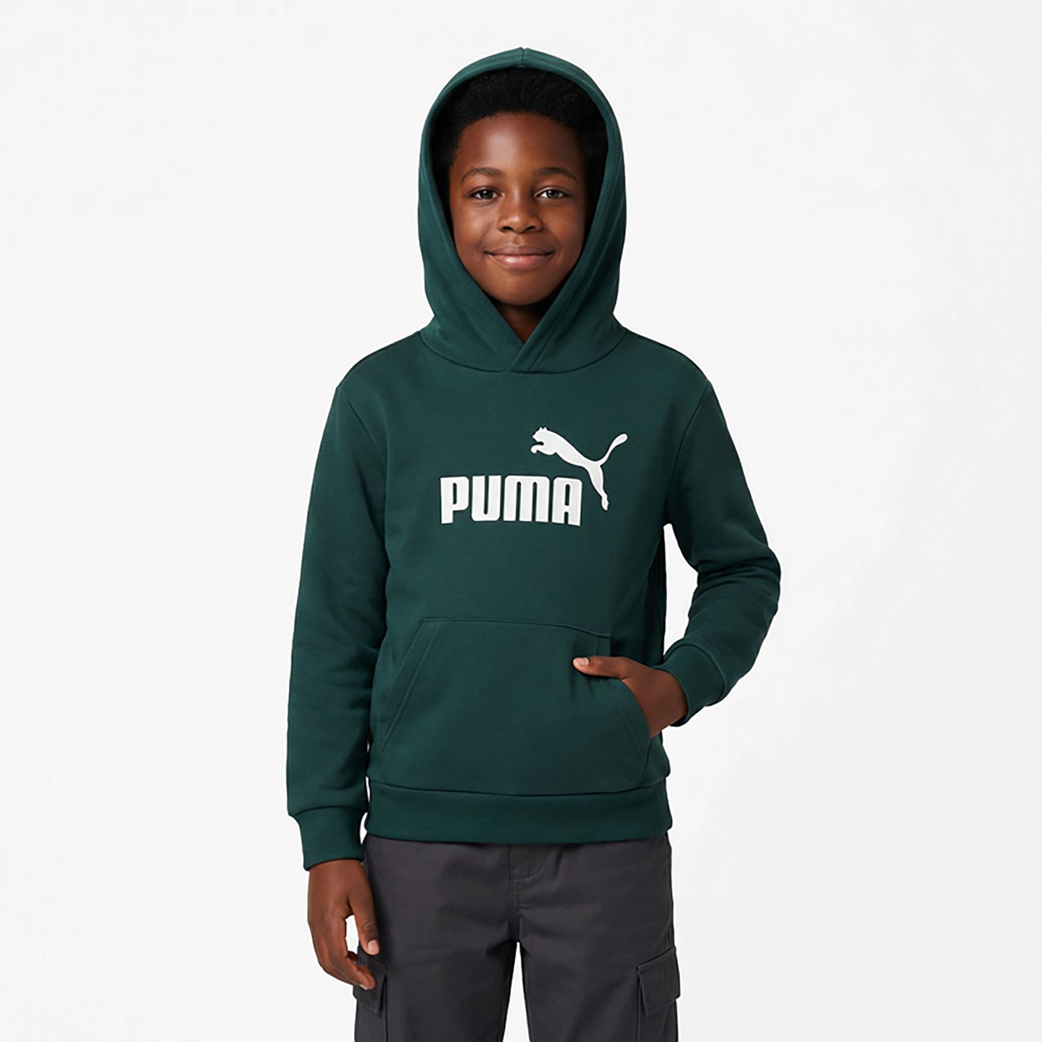 PUMA Boys’ Foundations No 1 Logo Fleece PO Hoodie - view number 2