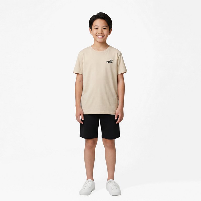 PUMA Boysâ PS Essentials Basics No 1 Logo T-shirt