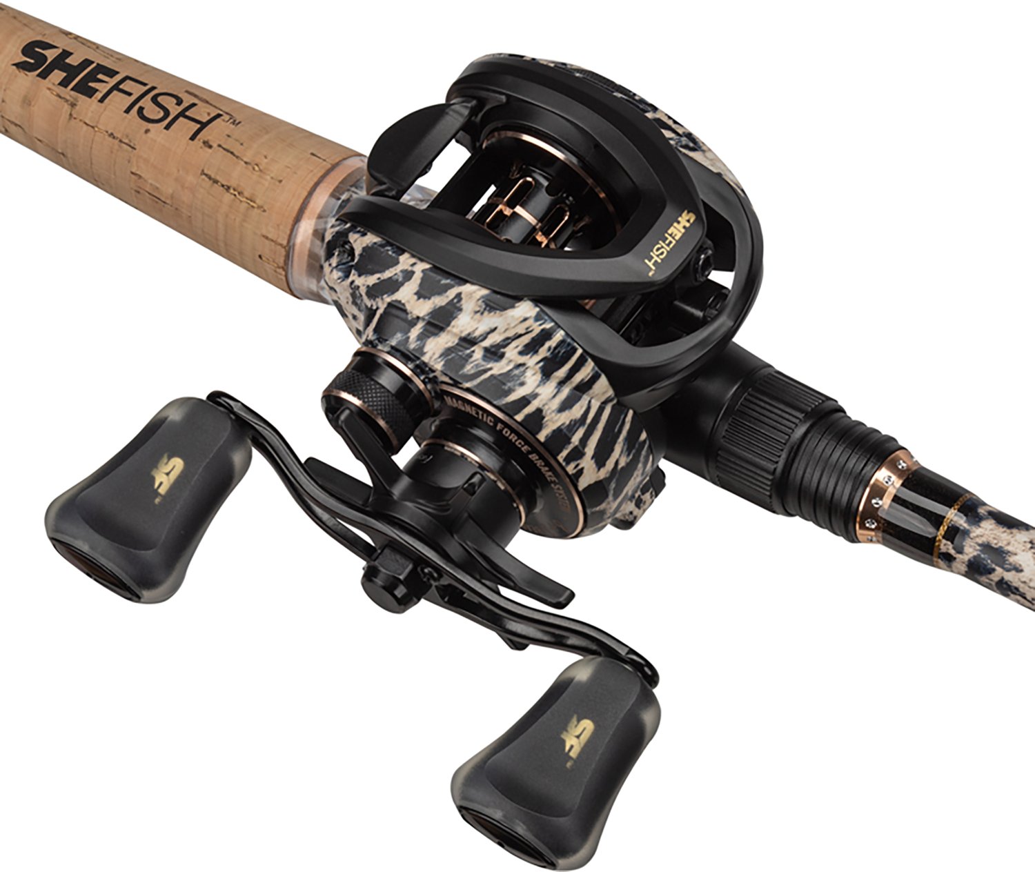 SheFish Fashion Elite 7 ft MH Leopard Pink Baitcast Combo - view number 3
